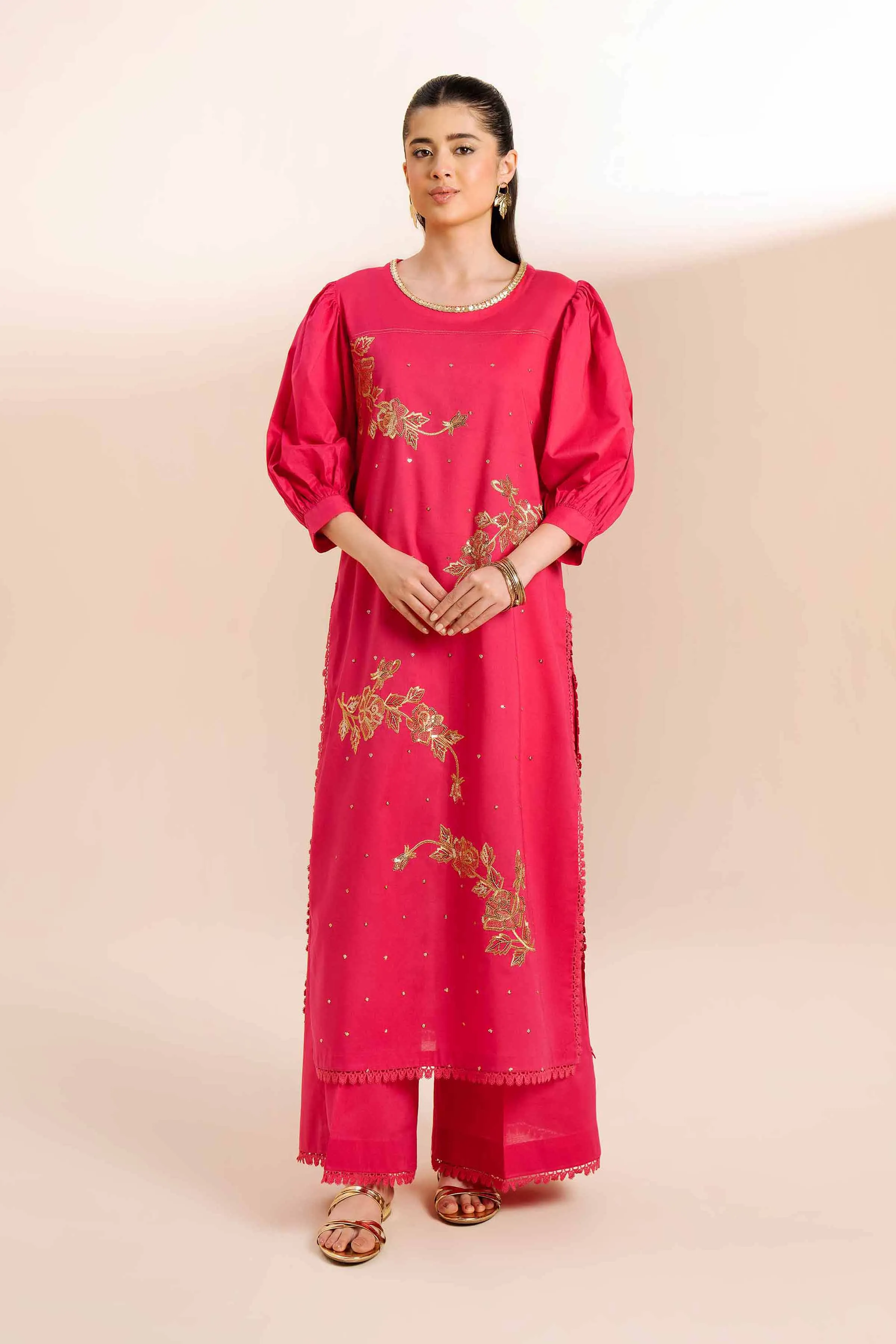 2 Piece - Dyed Embroidered Suit - 42401733