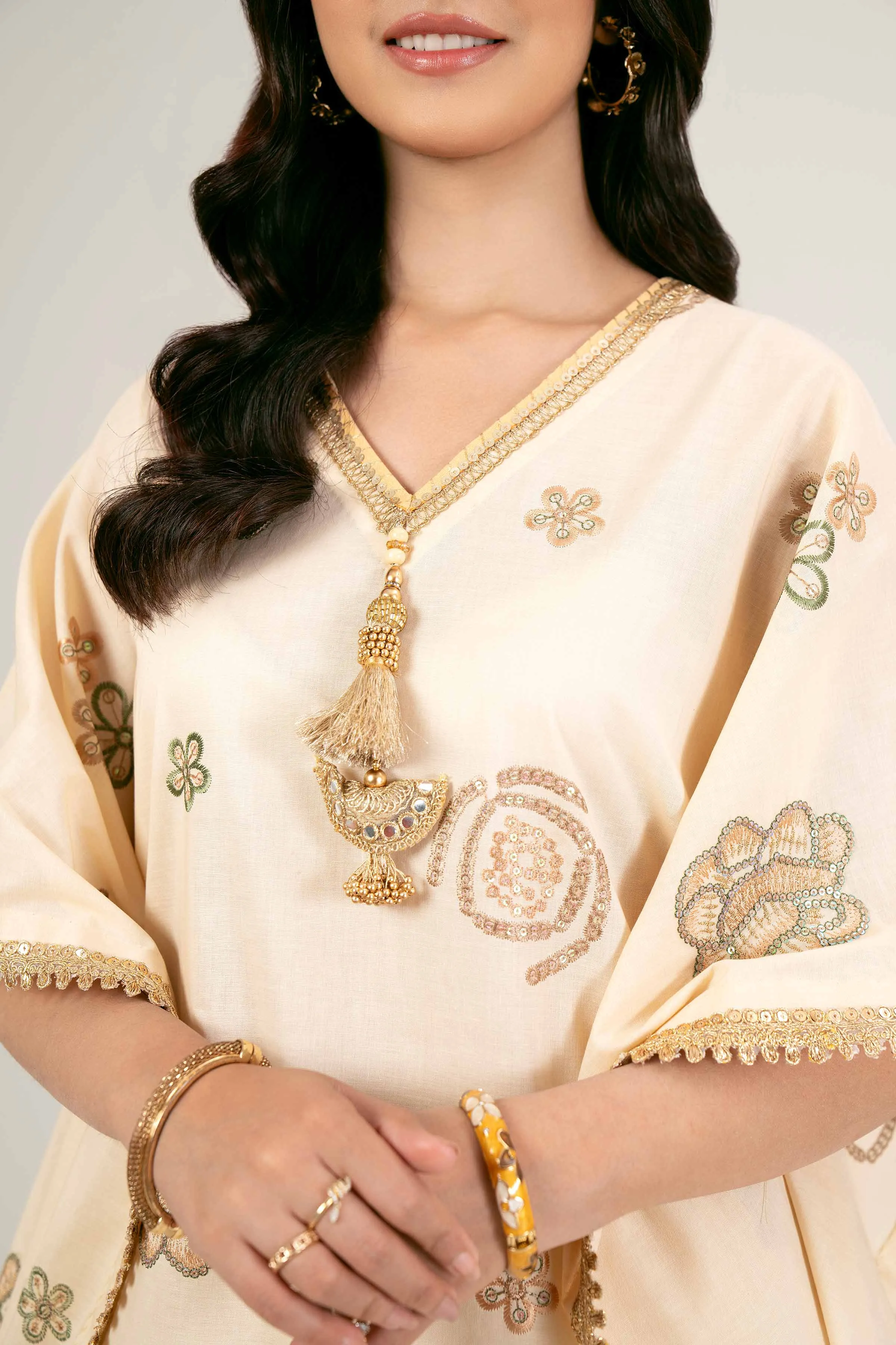 2 Piece - Dyed Embroidered Suit - 42401956
