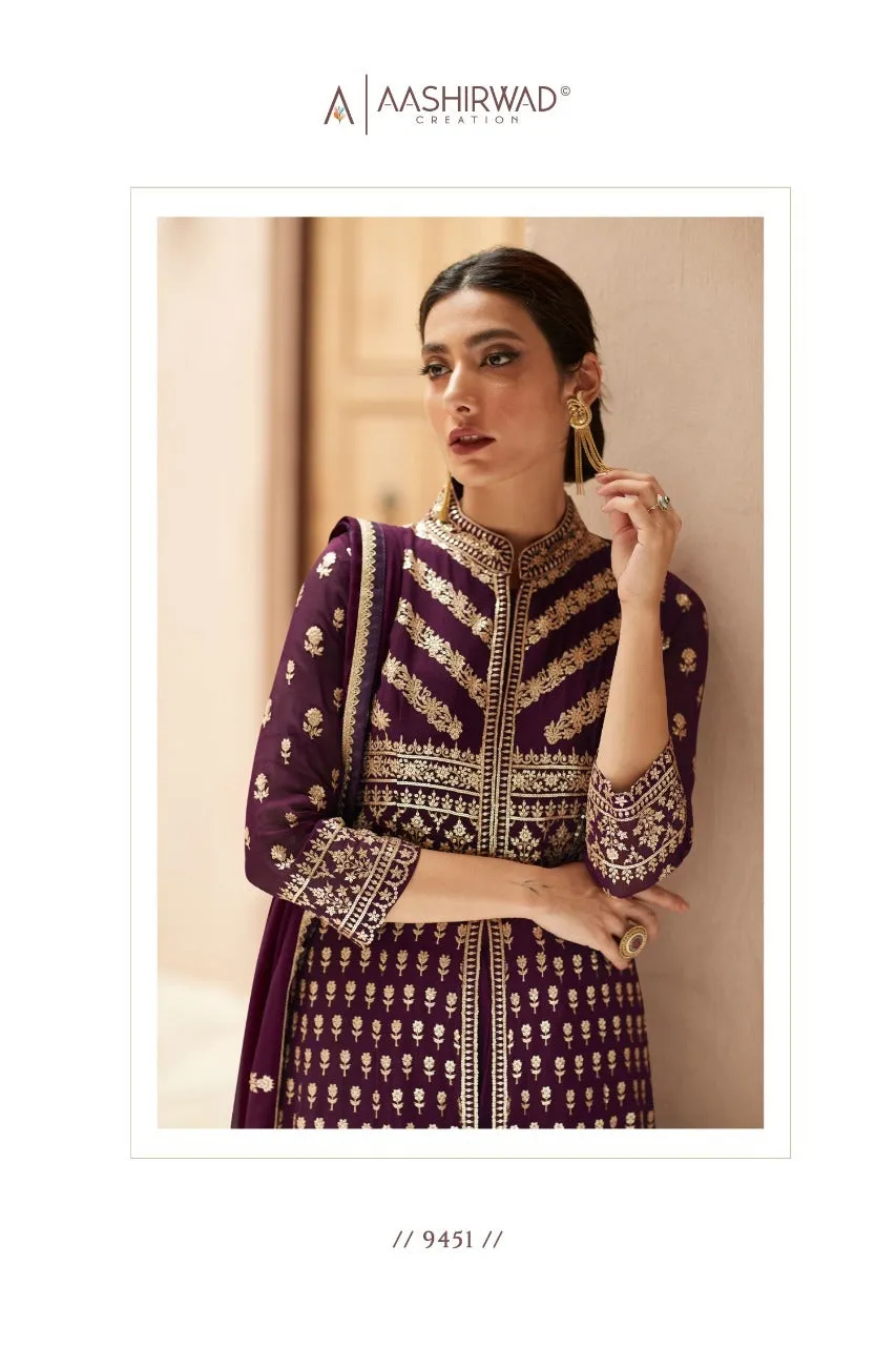AASHIRWAD ANANYA 9451 SERIES PLAZZO SUIT