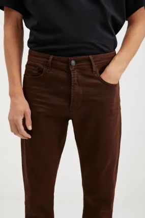 Antoni Men Tapered Fit Pipe Tota Thick textured flexible structure Magic Denim Kot Painful Coffee Jeans