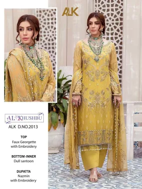 Beautiful Designer AL Khushbu ALK DNO 2013 Pakistani Suite