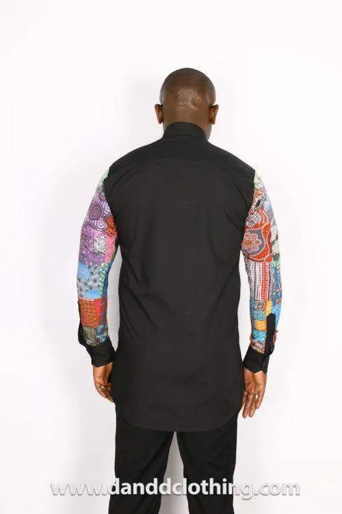 Black Ankara African Shirt
