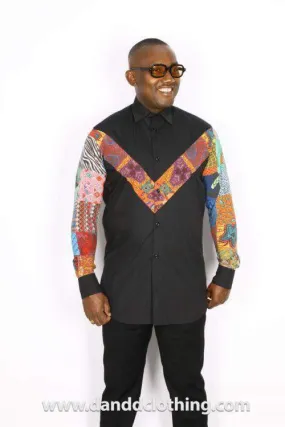 Black Ankara African Shirt
