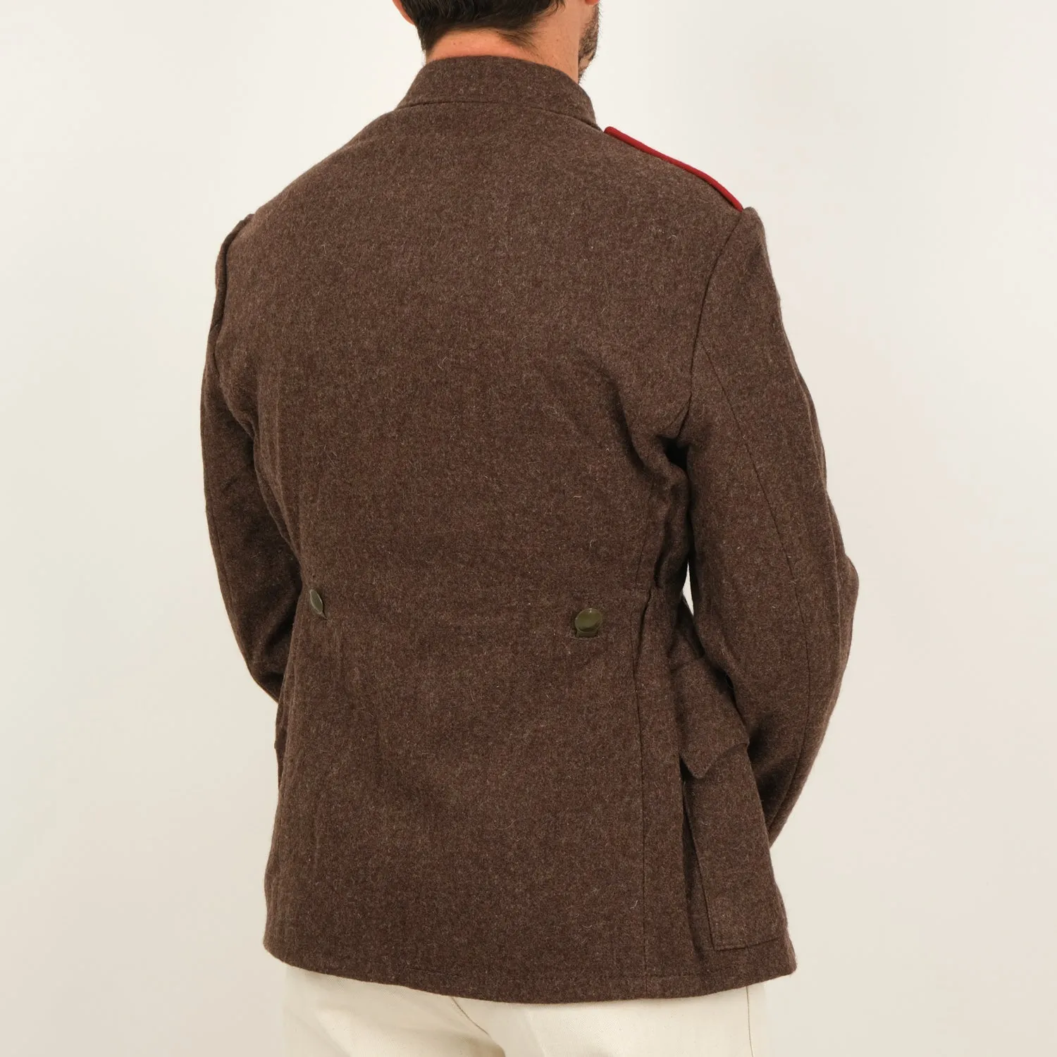 BROWN WOOL ARMY JACKET