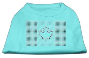 Canadian Flag Rhinestone Shirts Aqua XL (16)