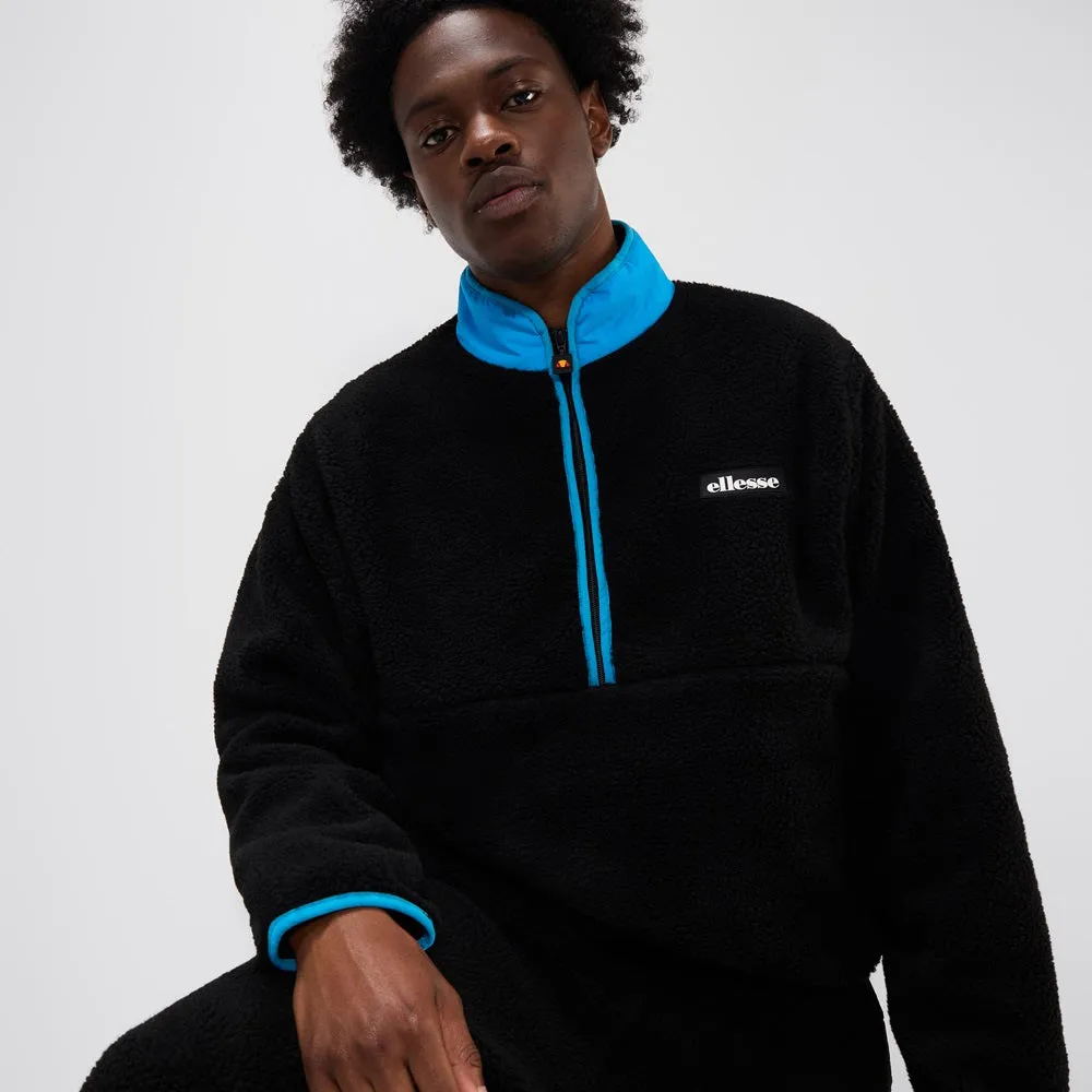 ellesse Maracuta quarter zip sweat in black