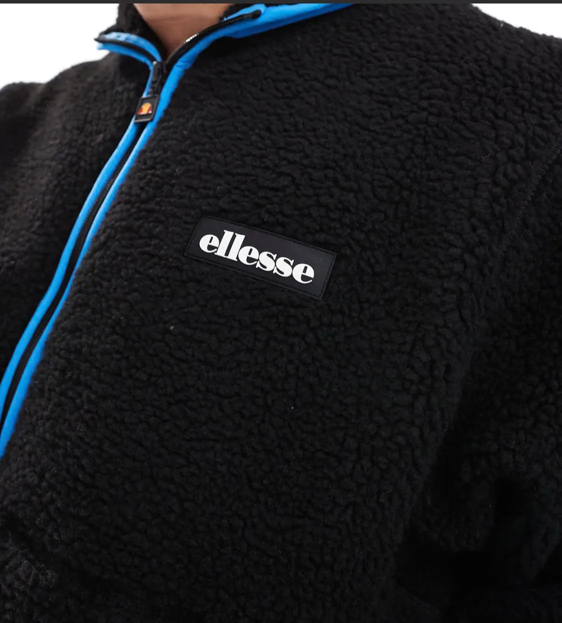 ellesse Maracuta quarter zip sweat in black