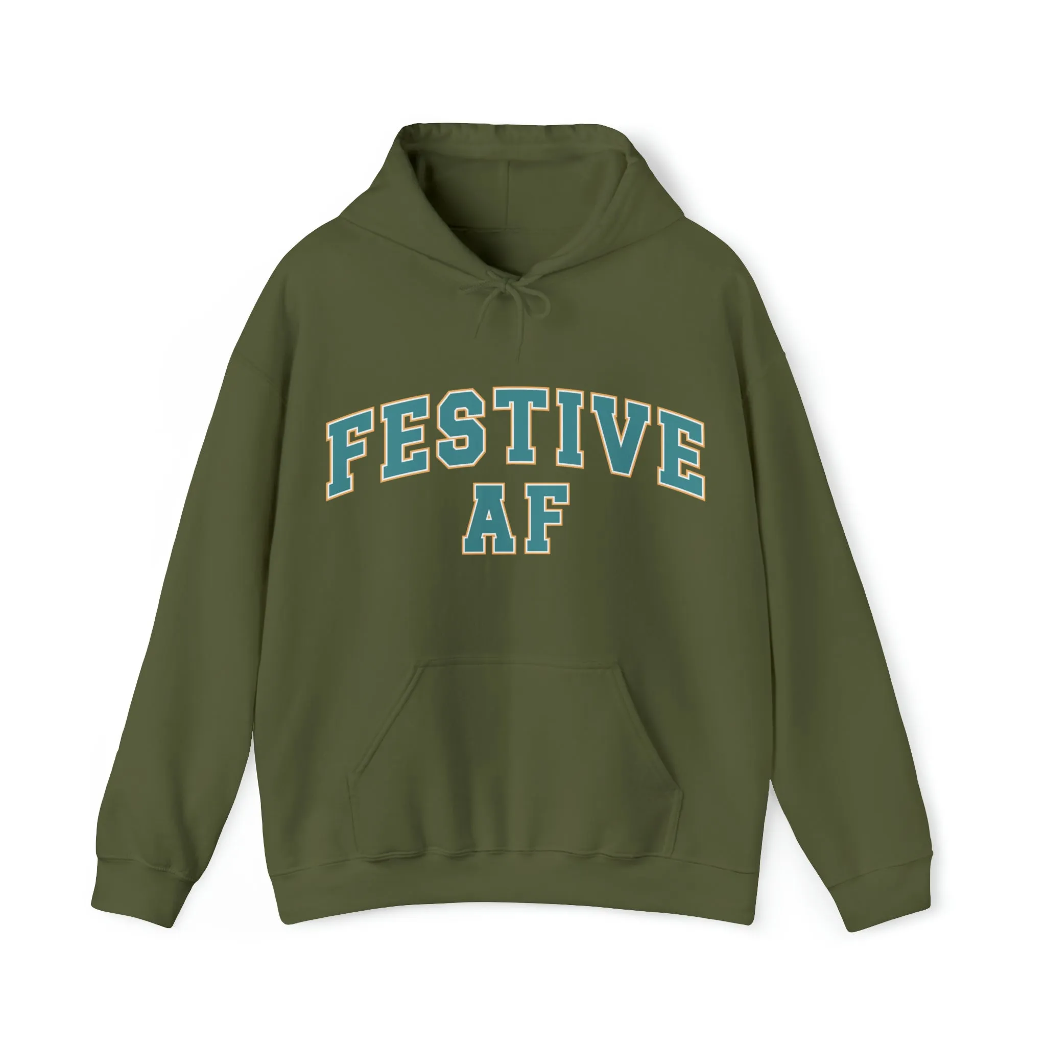 Festive AF |Unisex| Hooded Sweatshirt