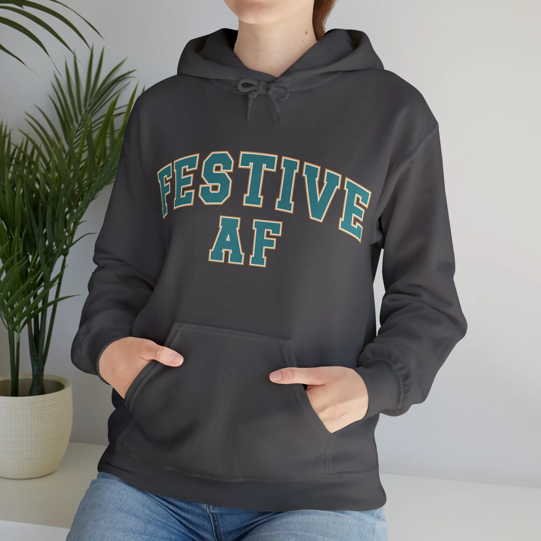 Festive AF |Unisex| Hooded Sweatshirt