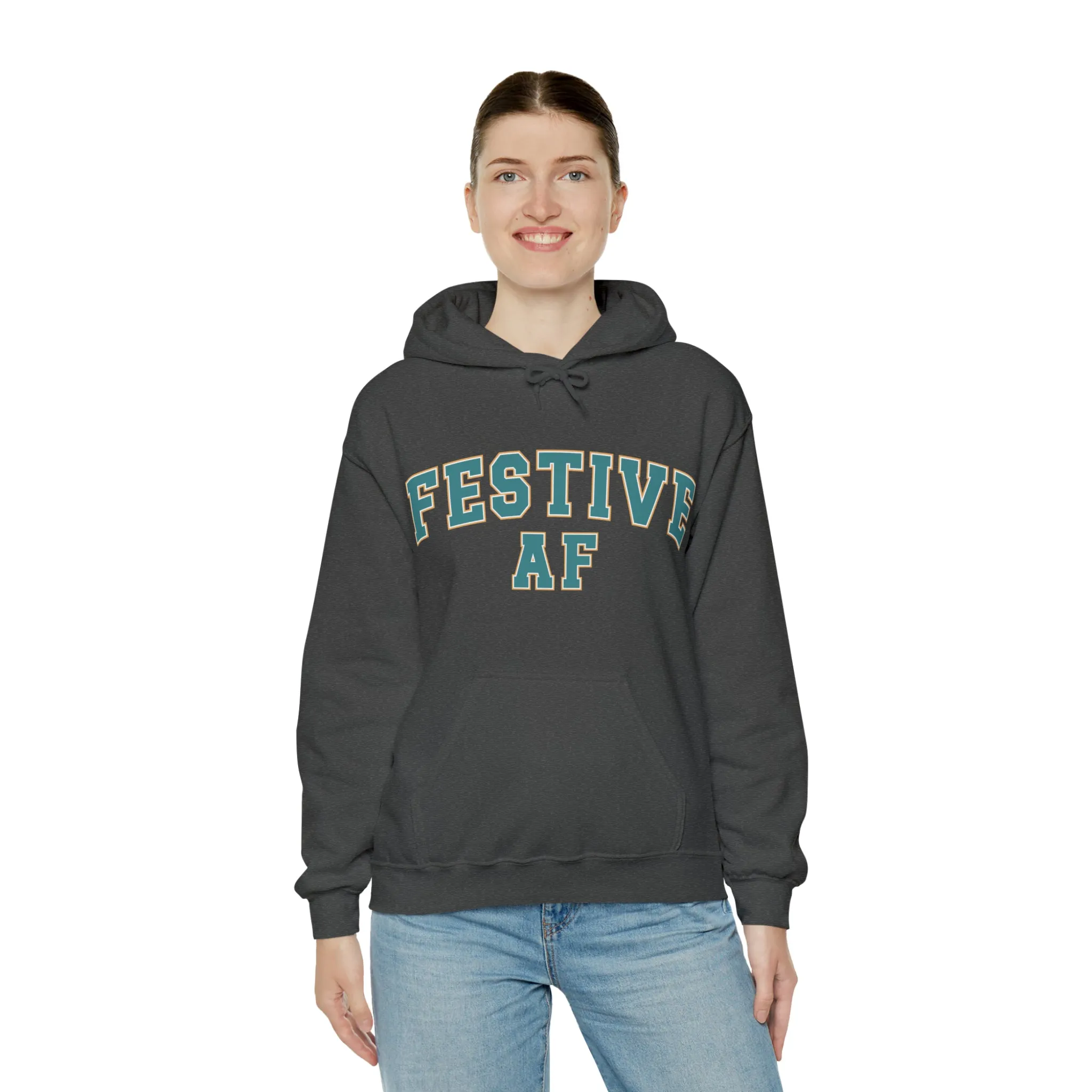 Festive AF |Unisex| Hooded Sweatshirt