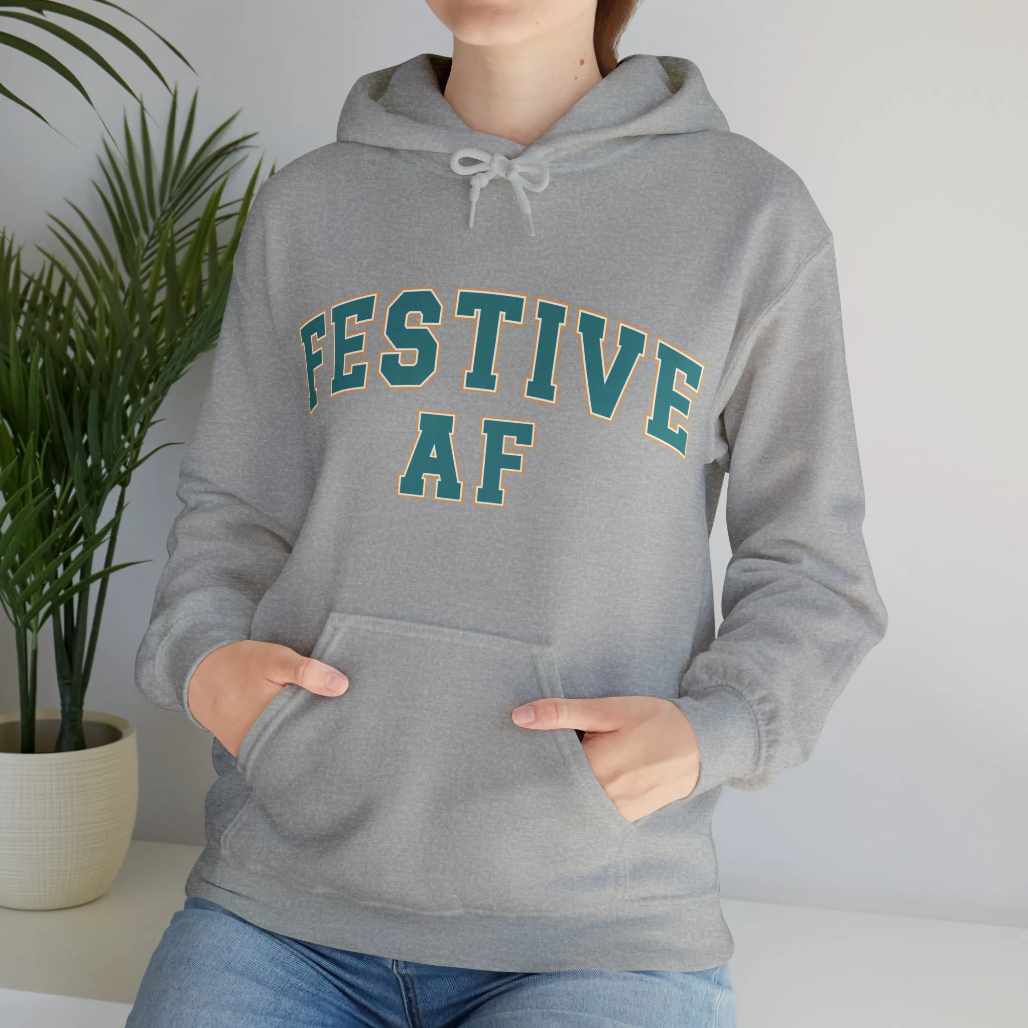 Festive AF |Unisex| Hooded Sweatshirt