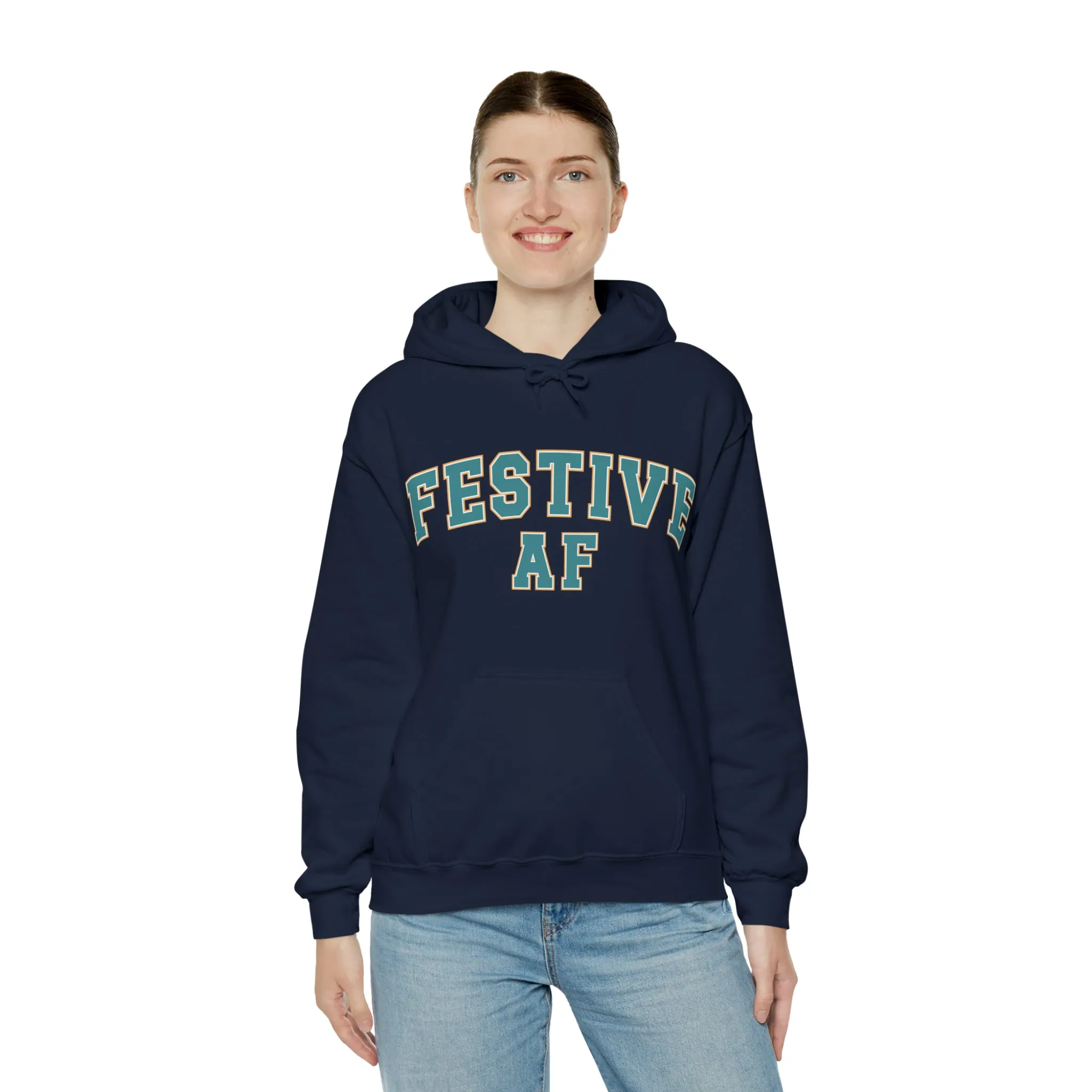 Festive AF |Unisex| Hooded Sweatshirt