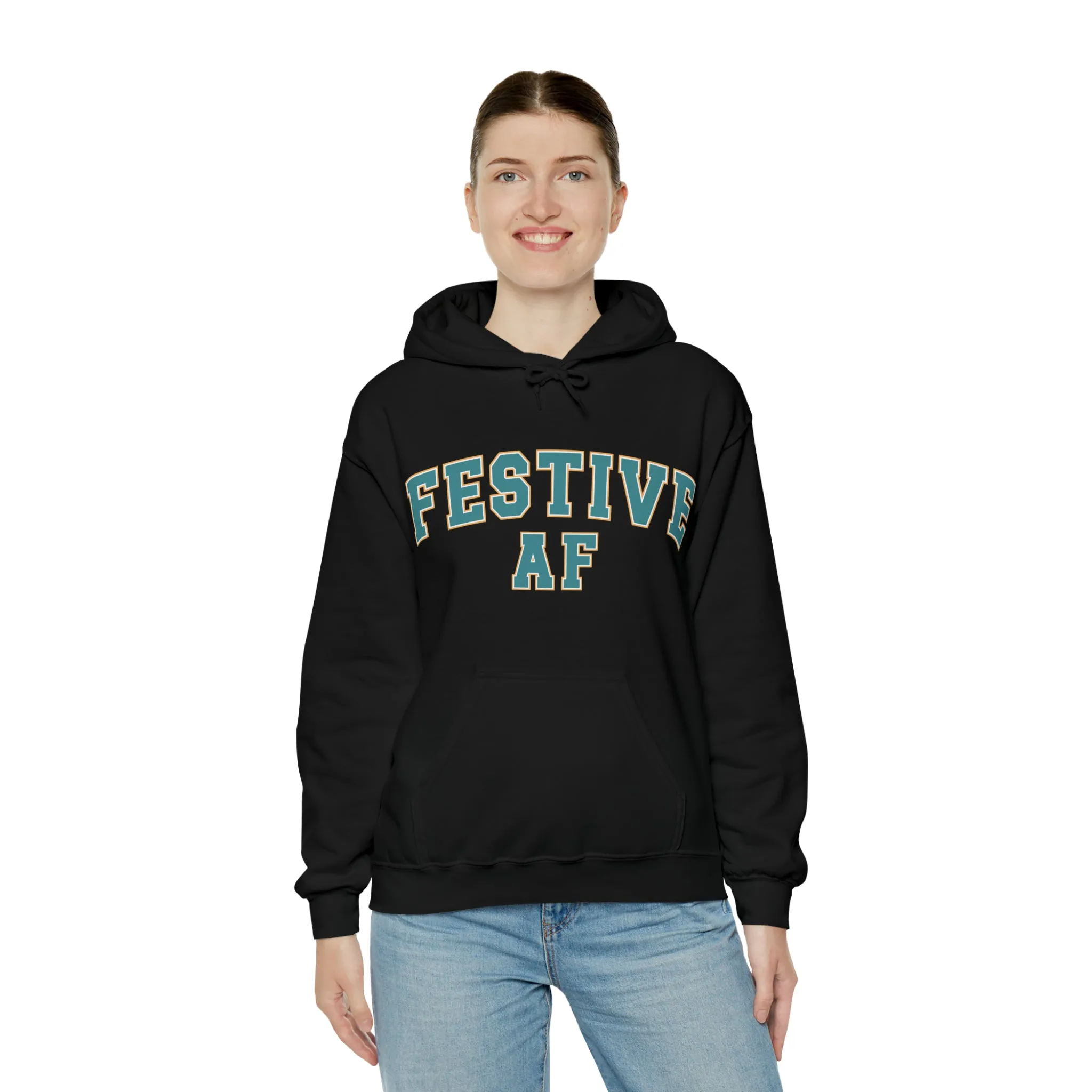 Festive AF |Unisex| Hooded Sweatshirt