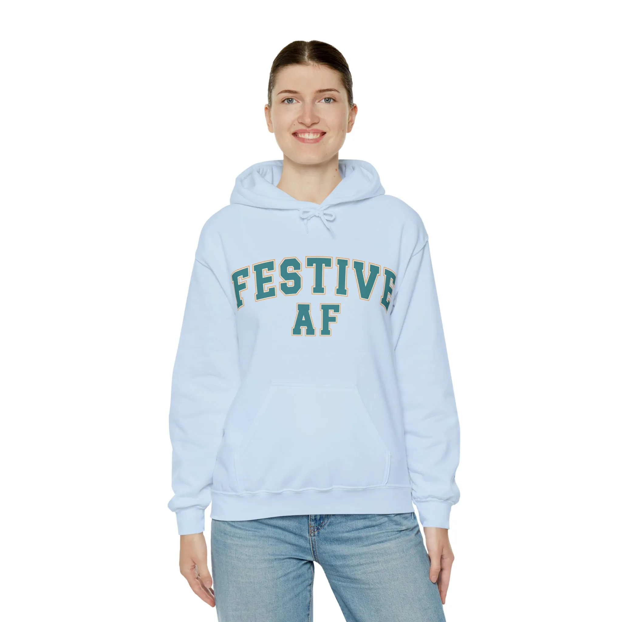 Festive AF |Unisex| Hooded Sweatshirt