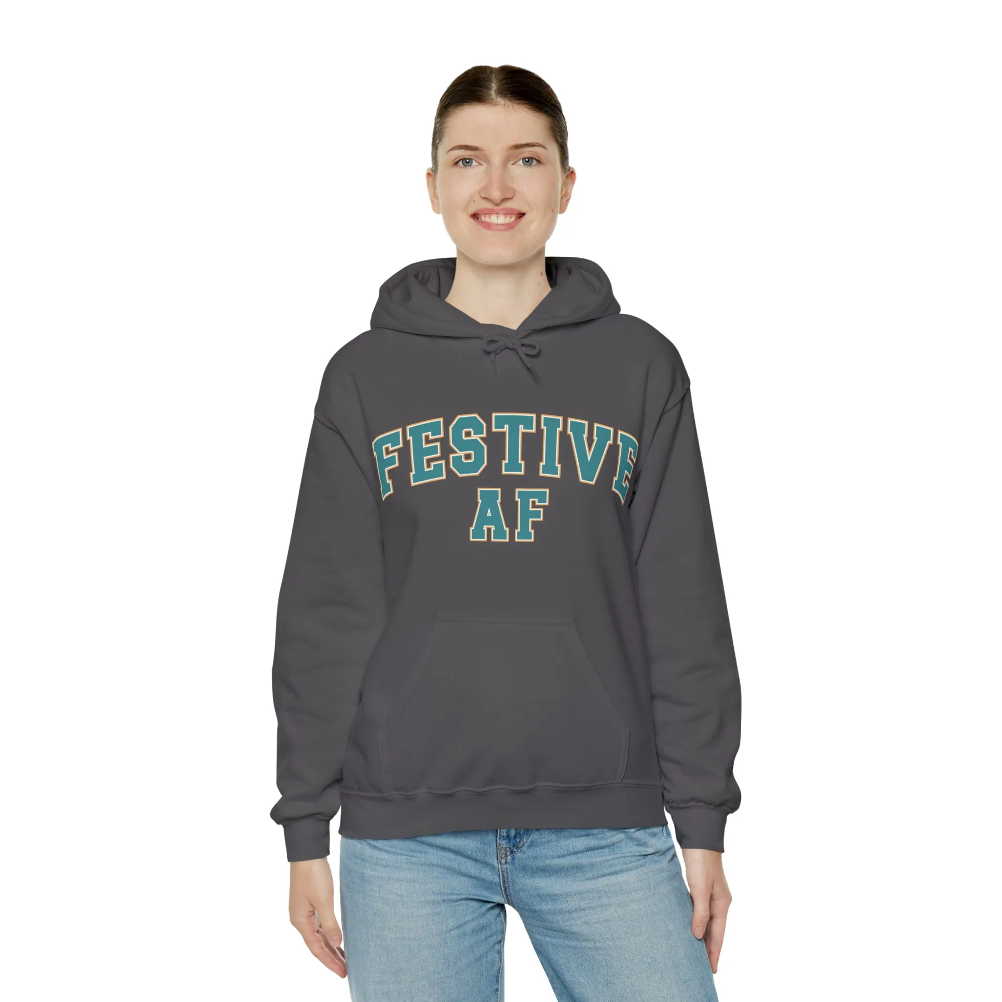 Festive AF |Unisex| Hooded Sweatshirt