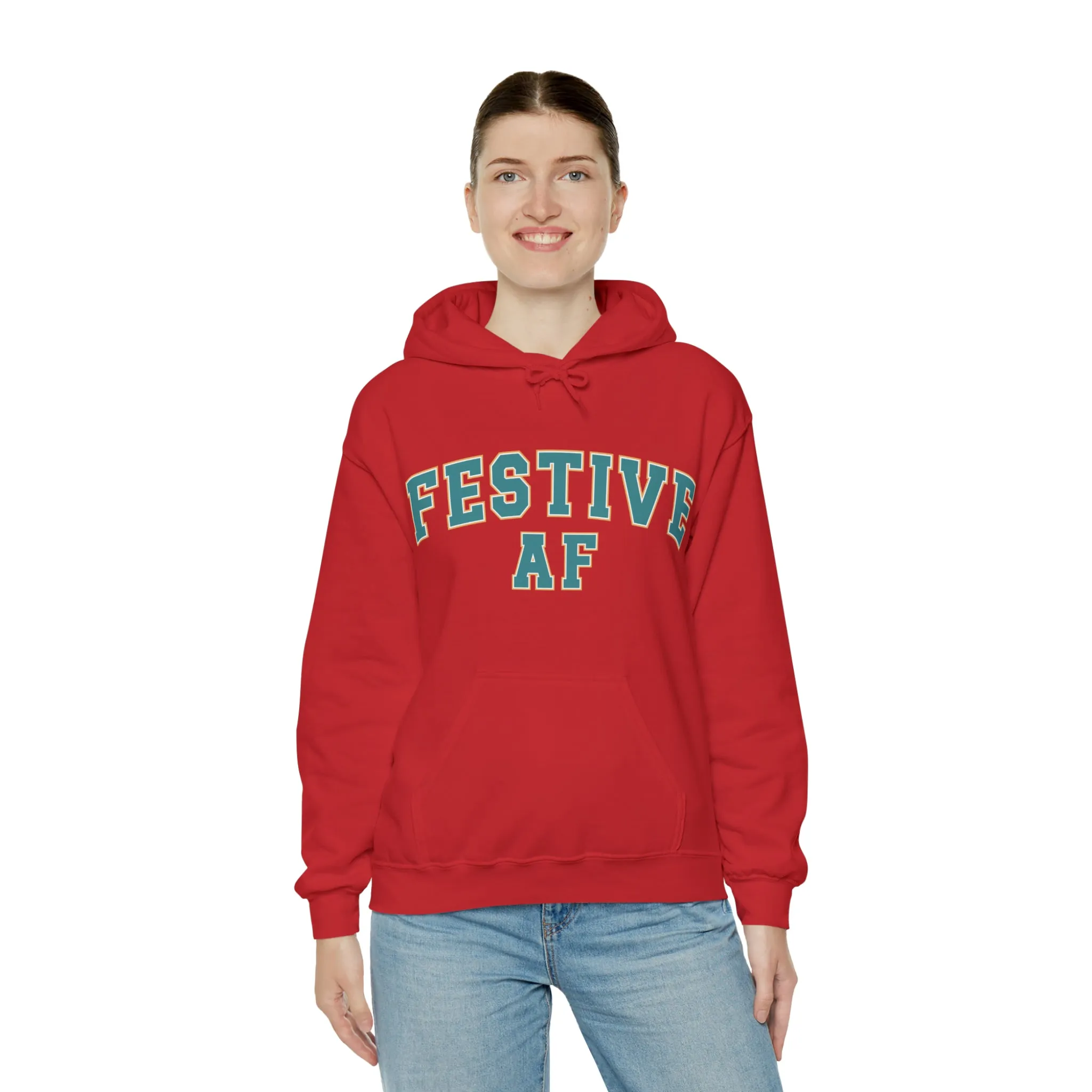 Festive AF |Unisex| Hooded Sweatshirt