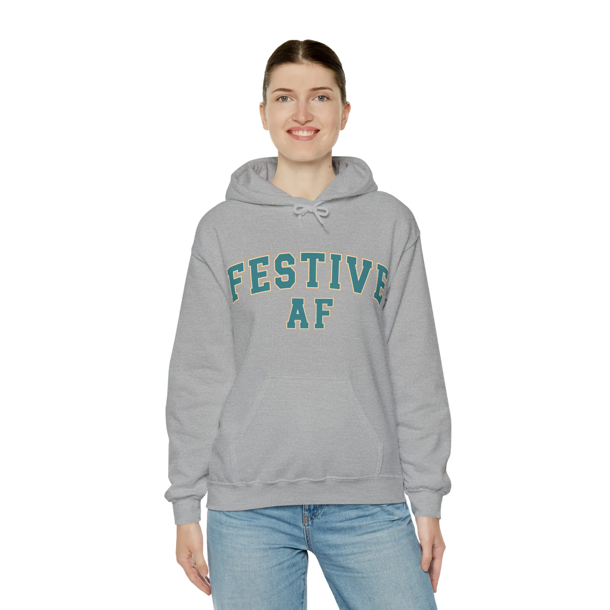 Festive AF |Unisex| Hooded Sweatshirt