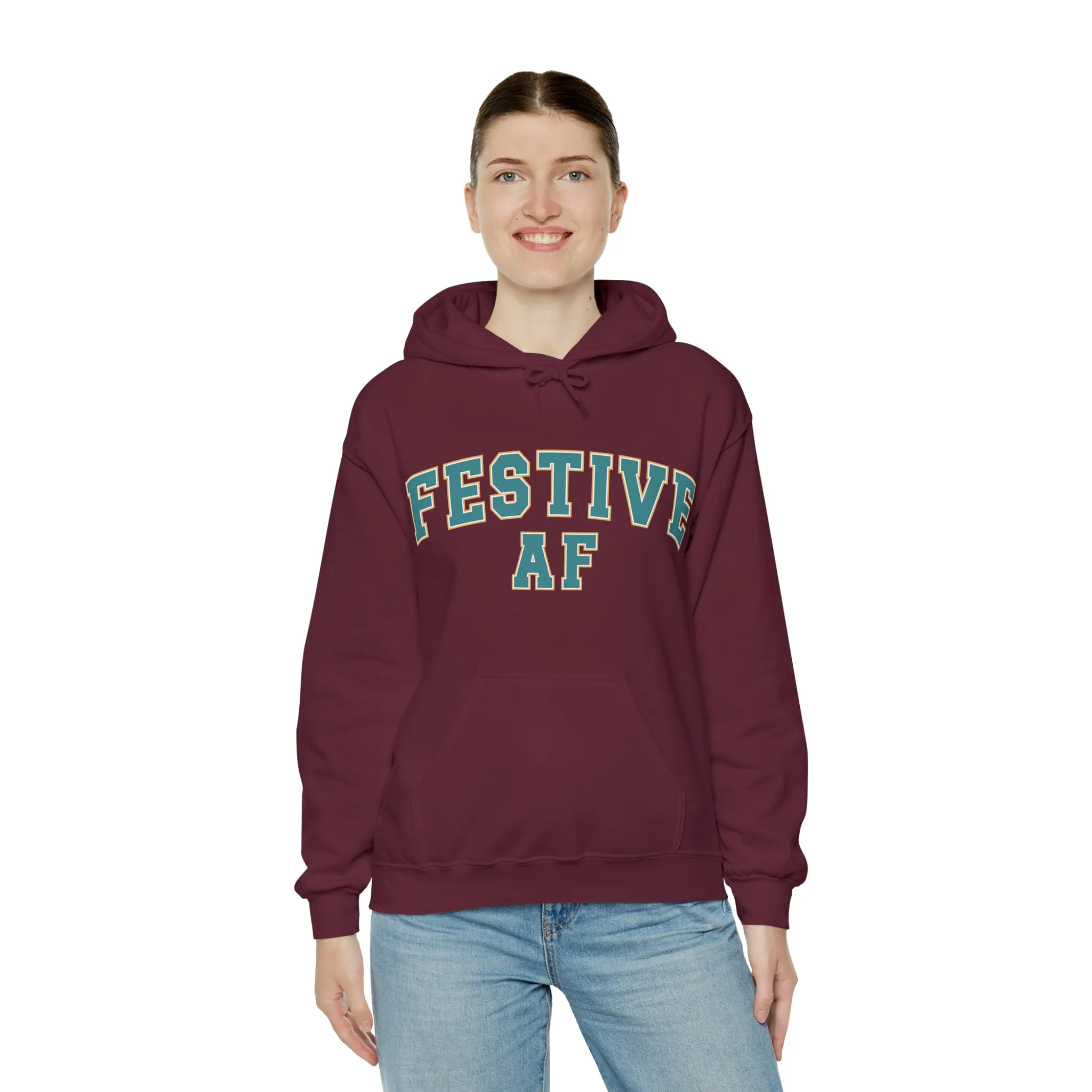 Festive AF |Unisex| Hooded Sweatshirt