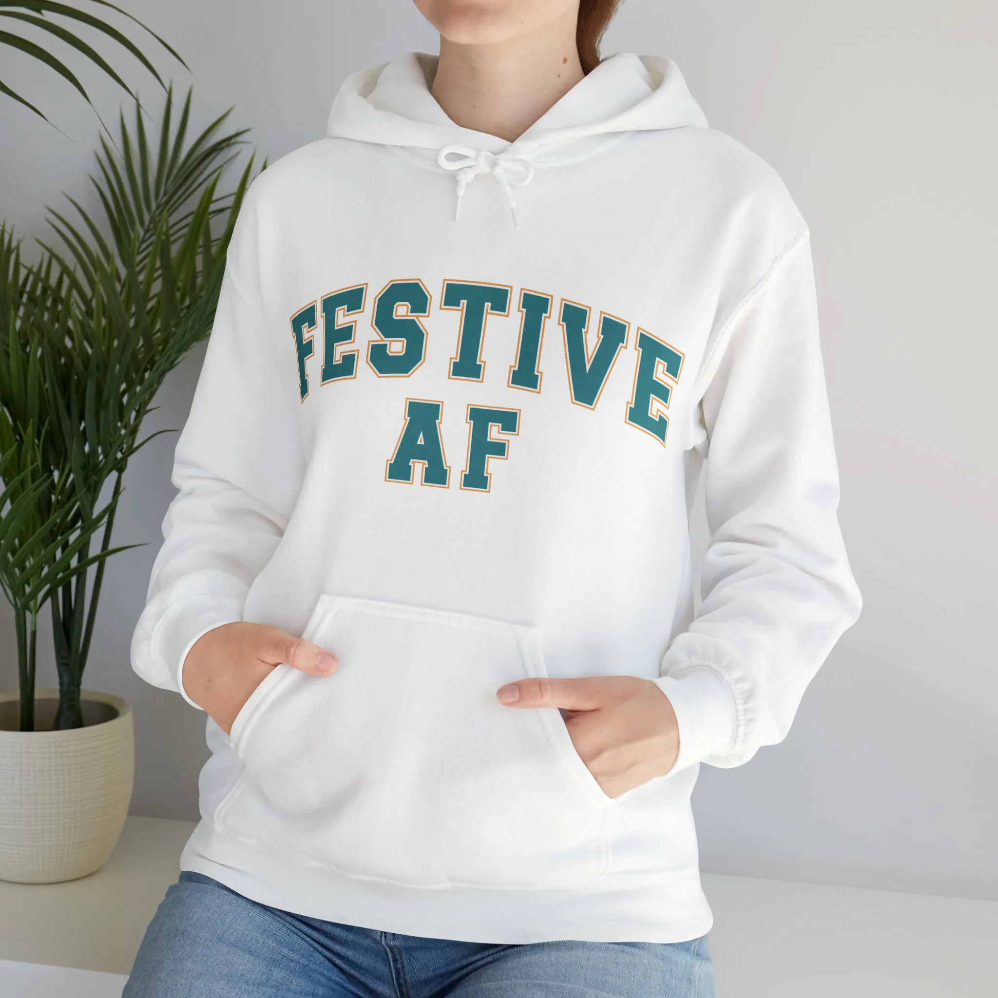 Festive AF |Unisex| Hooded Sweatshirt