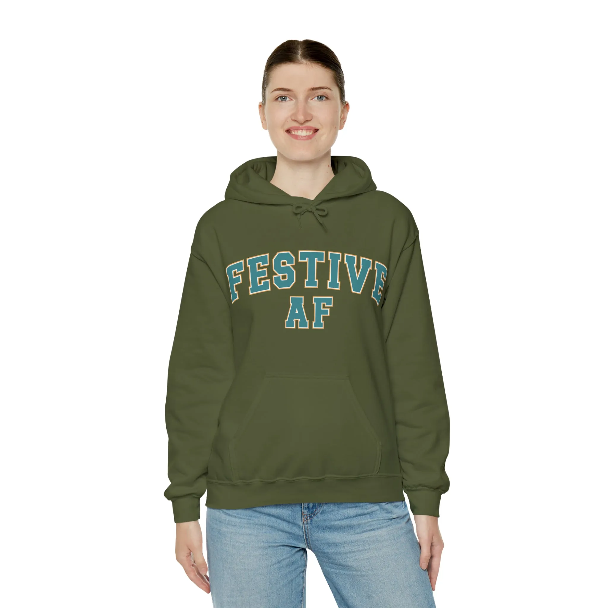 Festive AF |Unisex| Hooded Sweatshirt