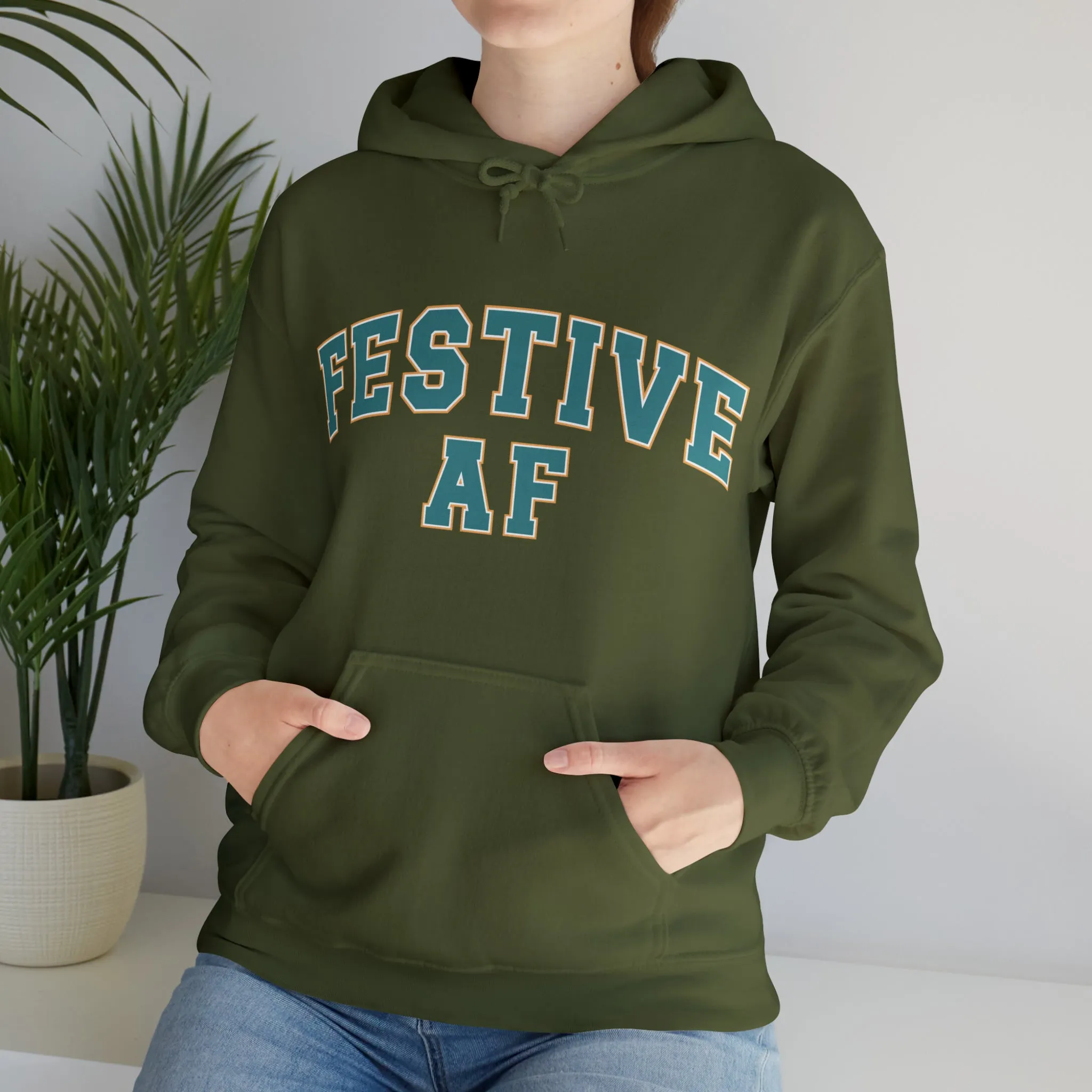 Festive AF |Unisex| Hooded Sweatshirt