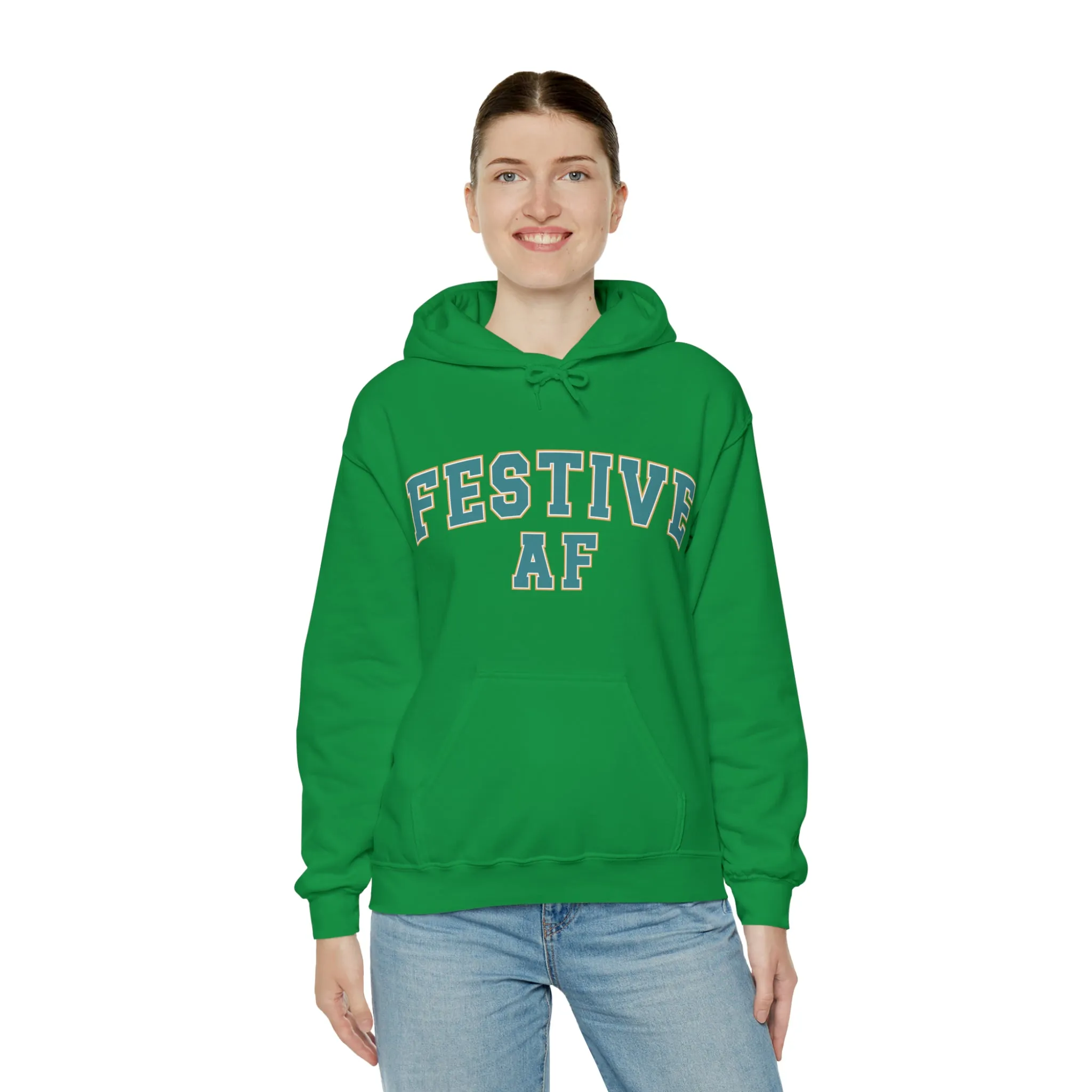 Festive AF |Unisex| Hooded Sweatshirt