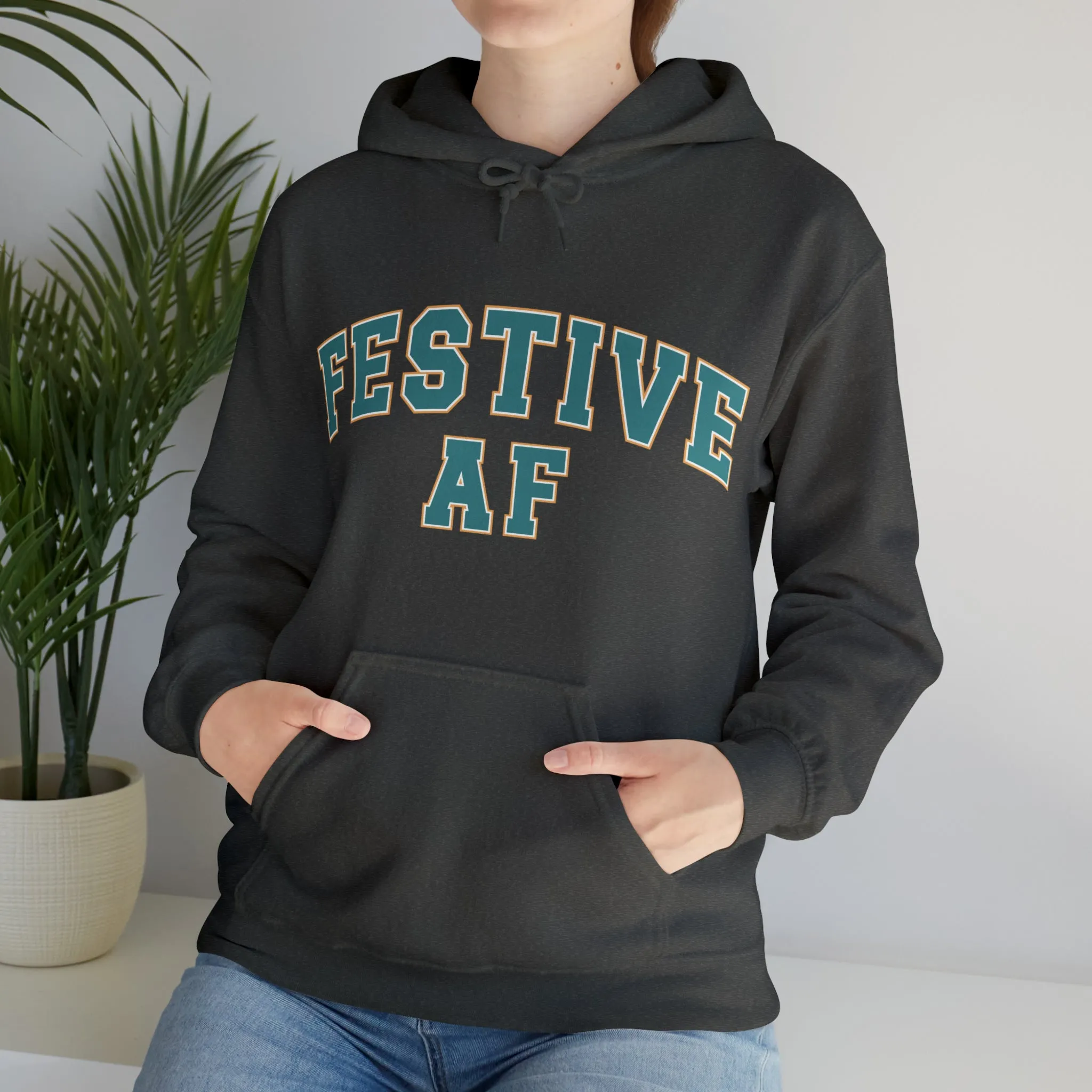 Festive AF |Unisex| Hooded Sweatshirt