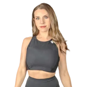Heart And Soul Crop Tank - Black