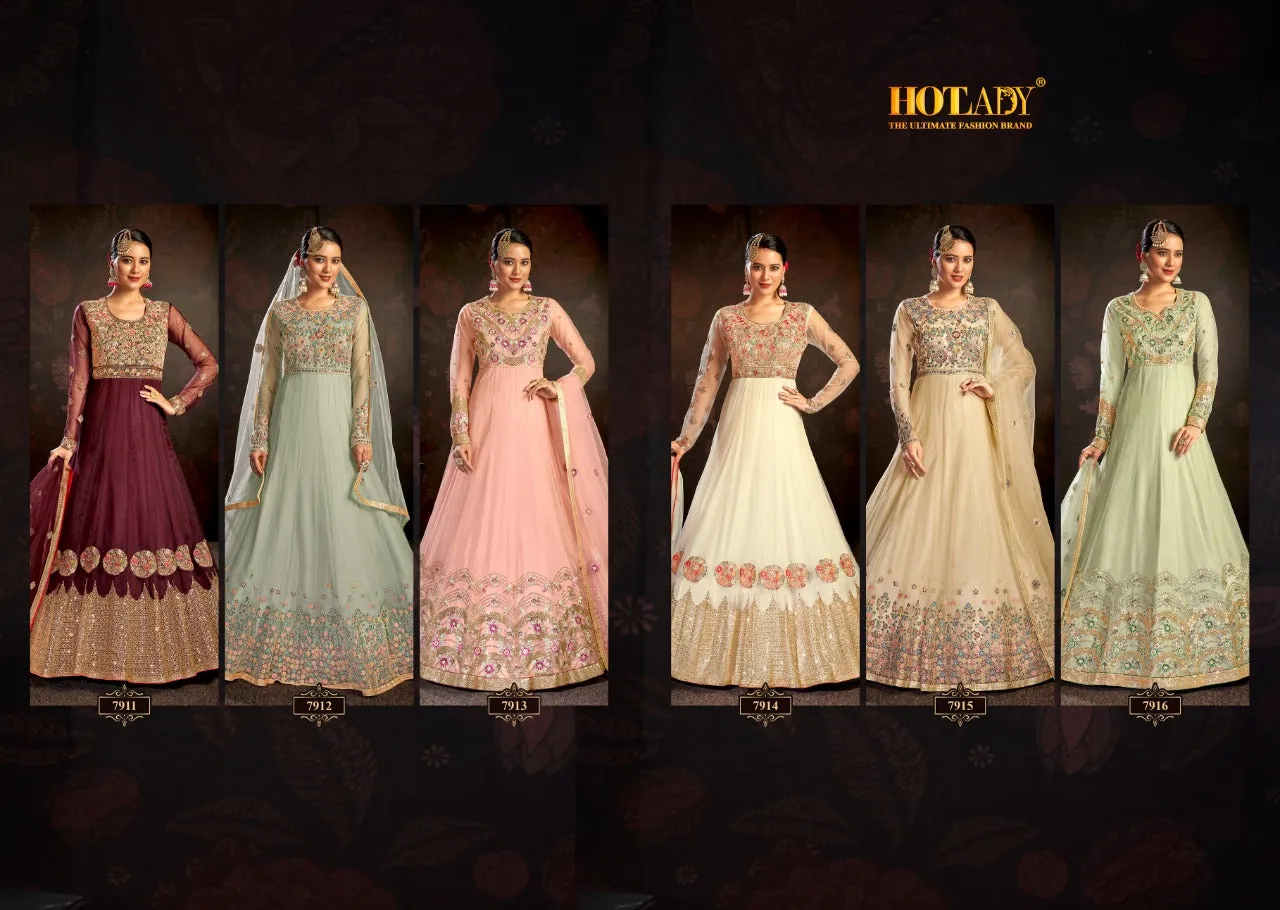 HOTLADY NASHEEN VOL 3 BUTTERFLY NET SALWAR SUITS