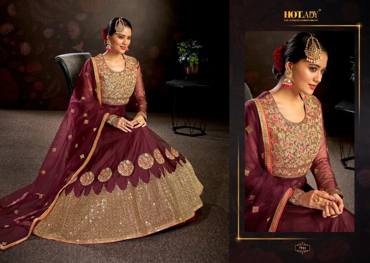 HOTLADY NASHEEN VOL 3 BUTTERFLY NET SALWAR SUITS