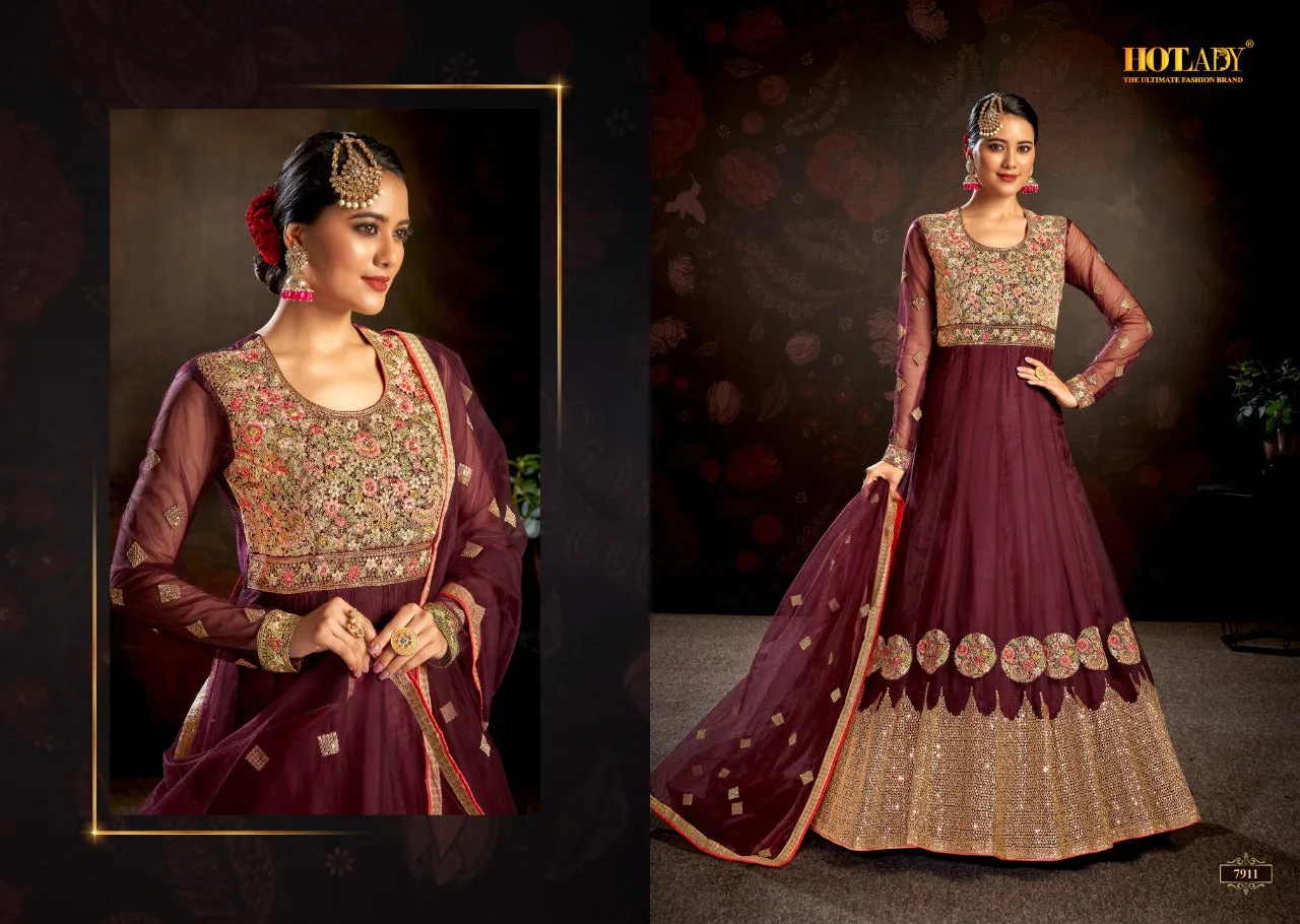HOTLADY NASHEEN VOL 3 BUTTERFLY NET SALWAR SUITS