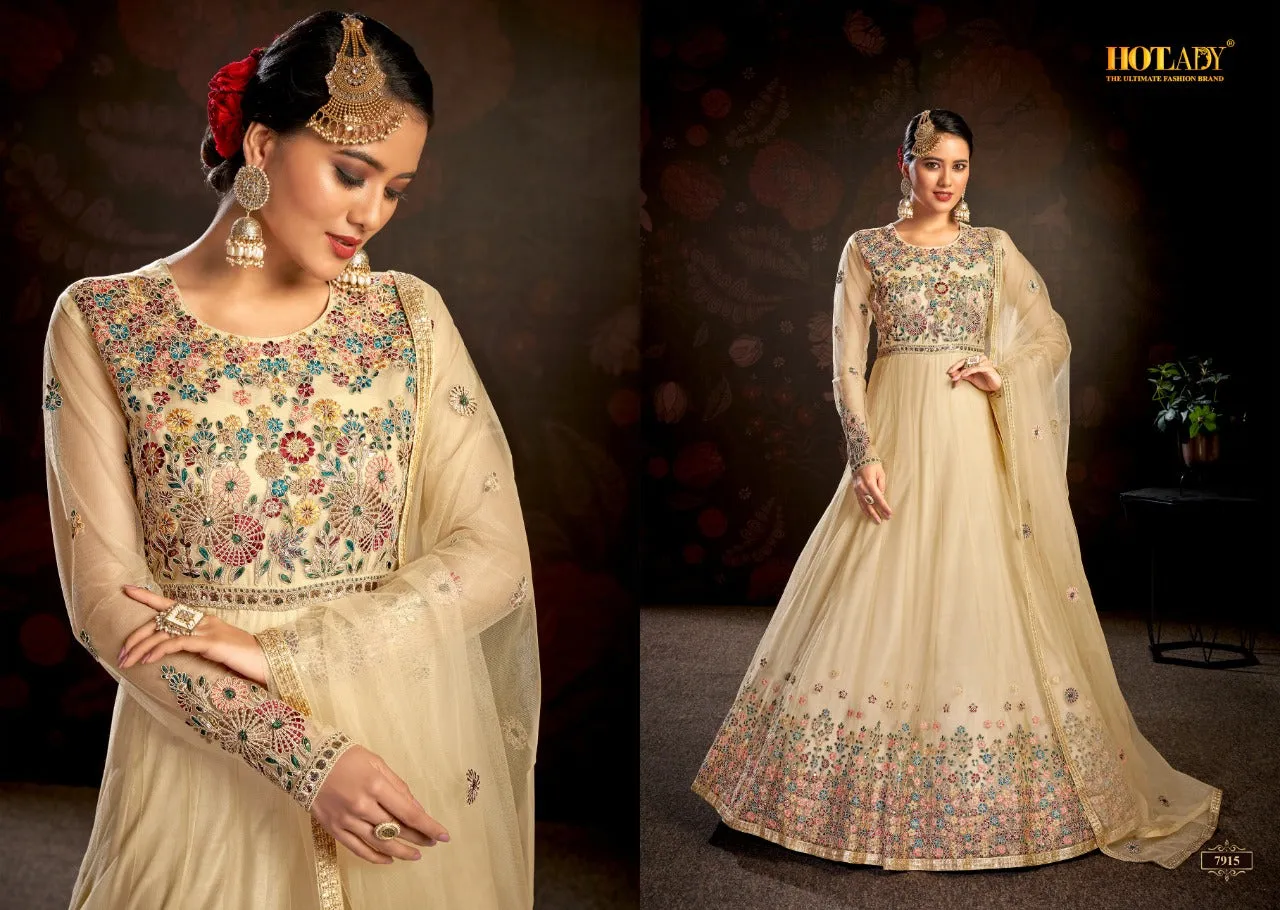 HOTLADY NASHEEN VOL 3 BUTTERFLY NET SALWAR SUITS
