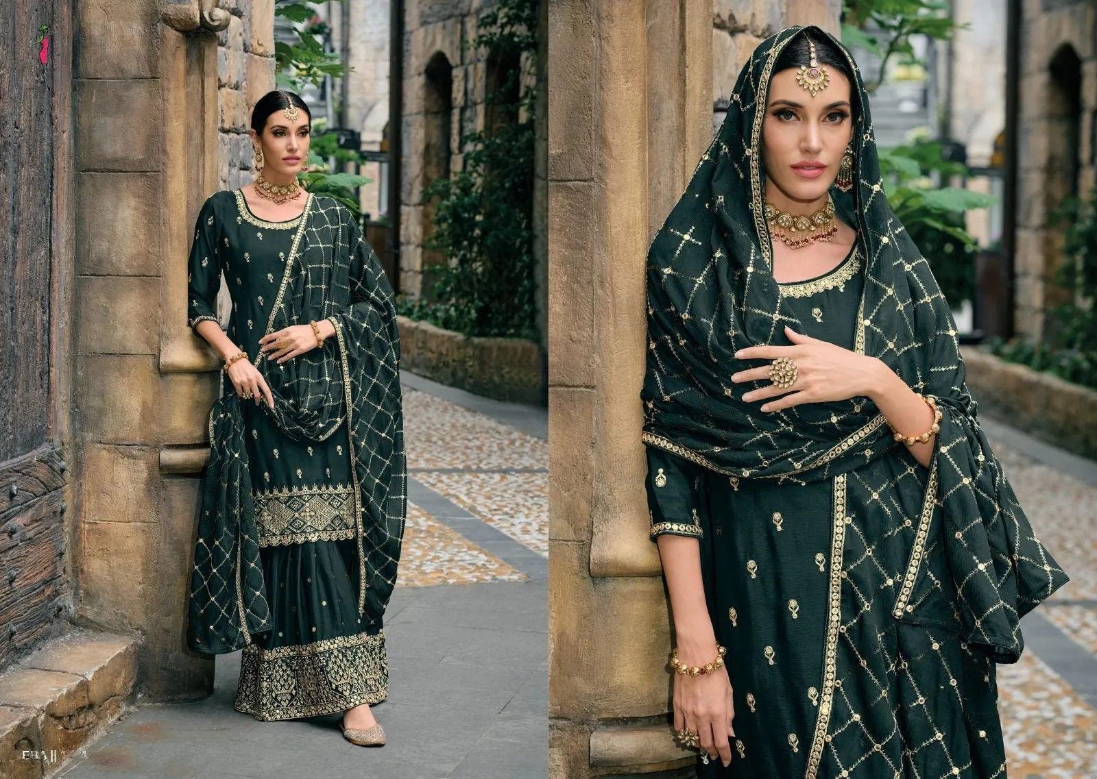Jugani By Eba Designer Heavy Wedding Salwar Suit D.No. 1604