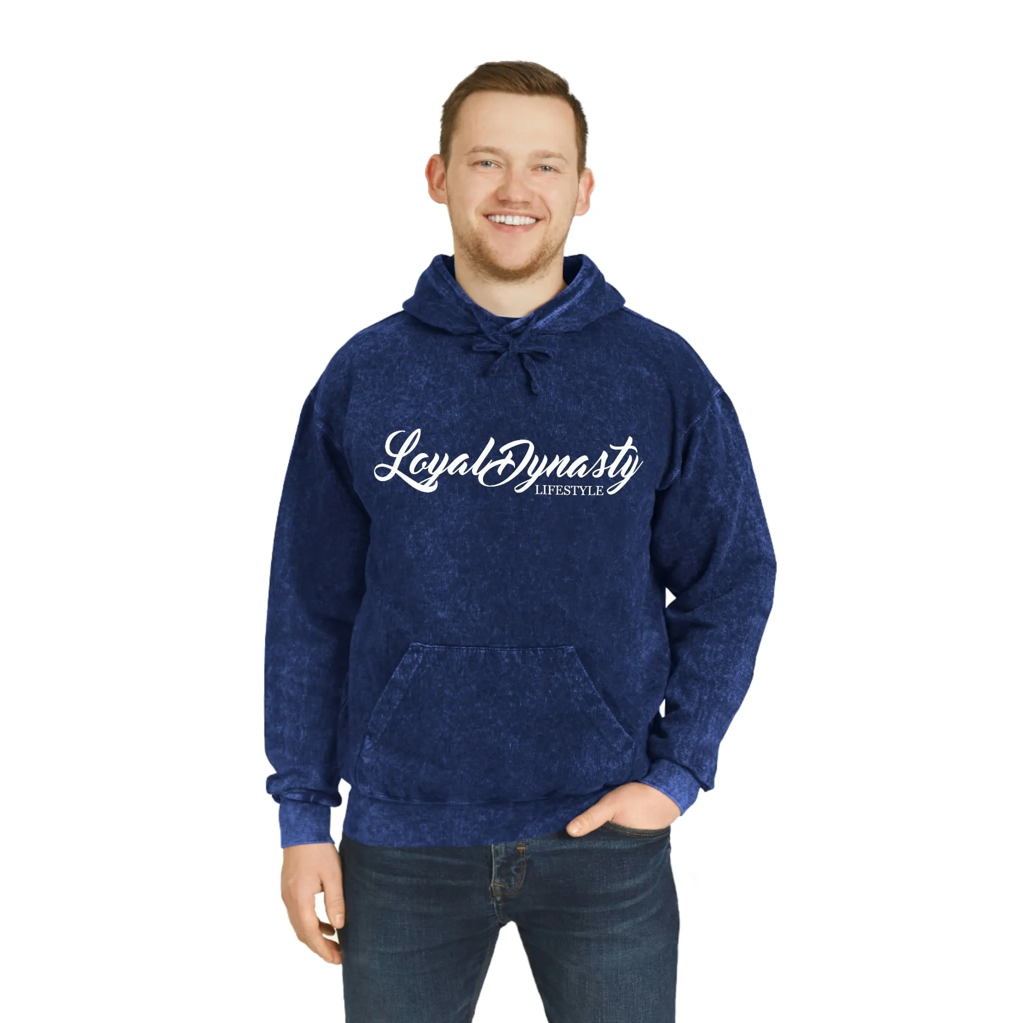 LD Script & Loyal Tribe Unisex Mineral Wash Hoodie