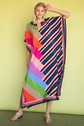 Luxury Silk Crepe Kaftan – Flowy and Elegant Maxi Dress for Women's