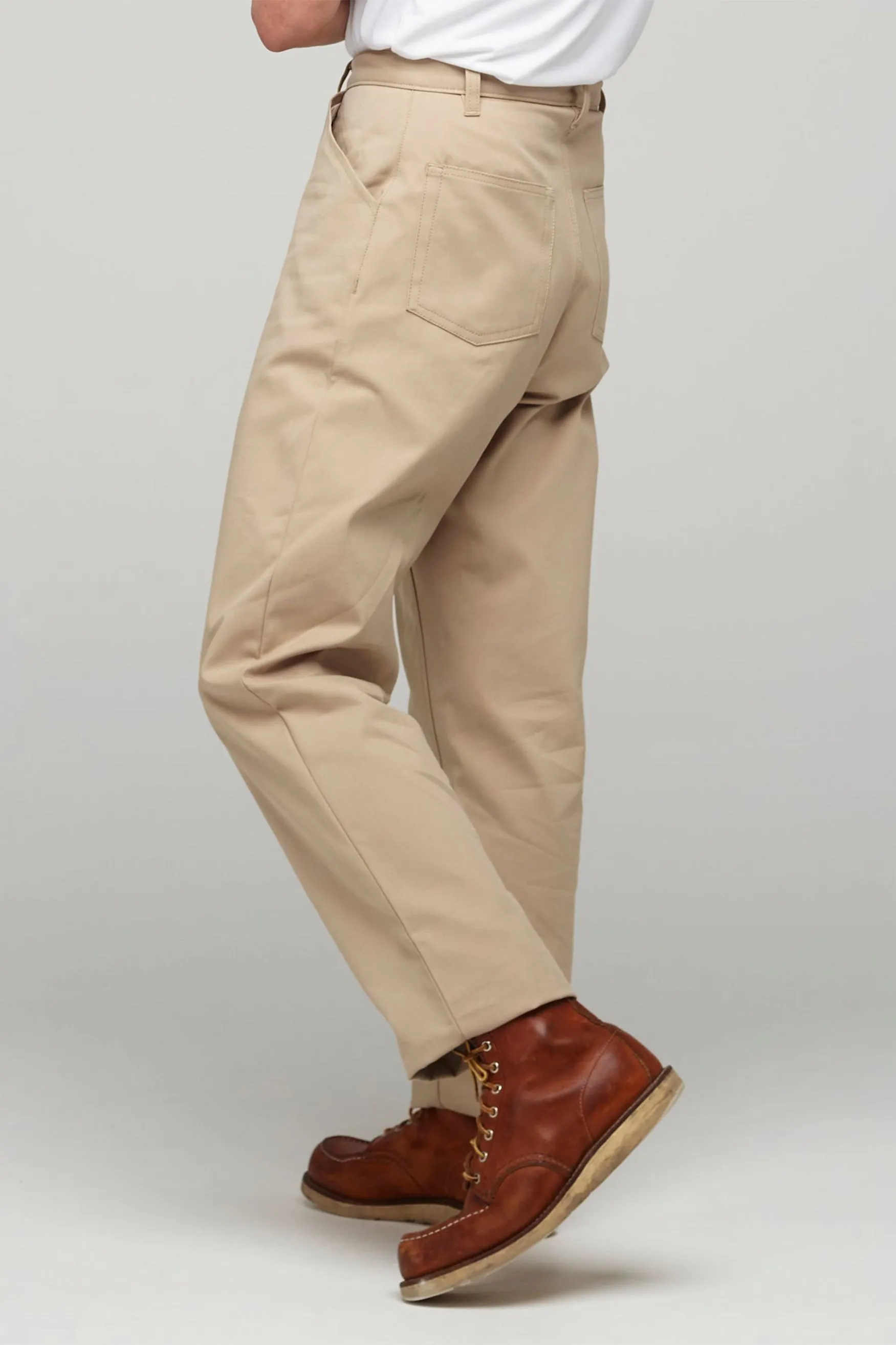 Men's Canvas Chore Trousers - Putty