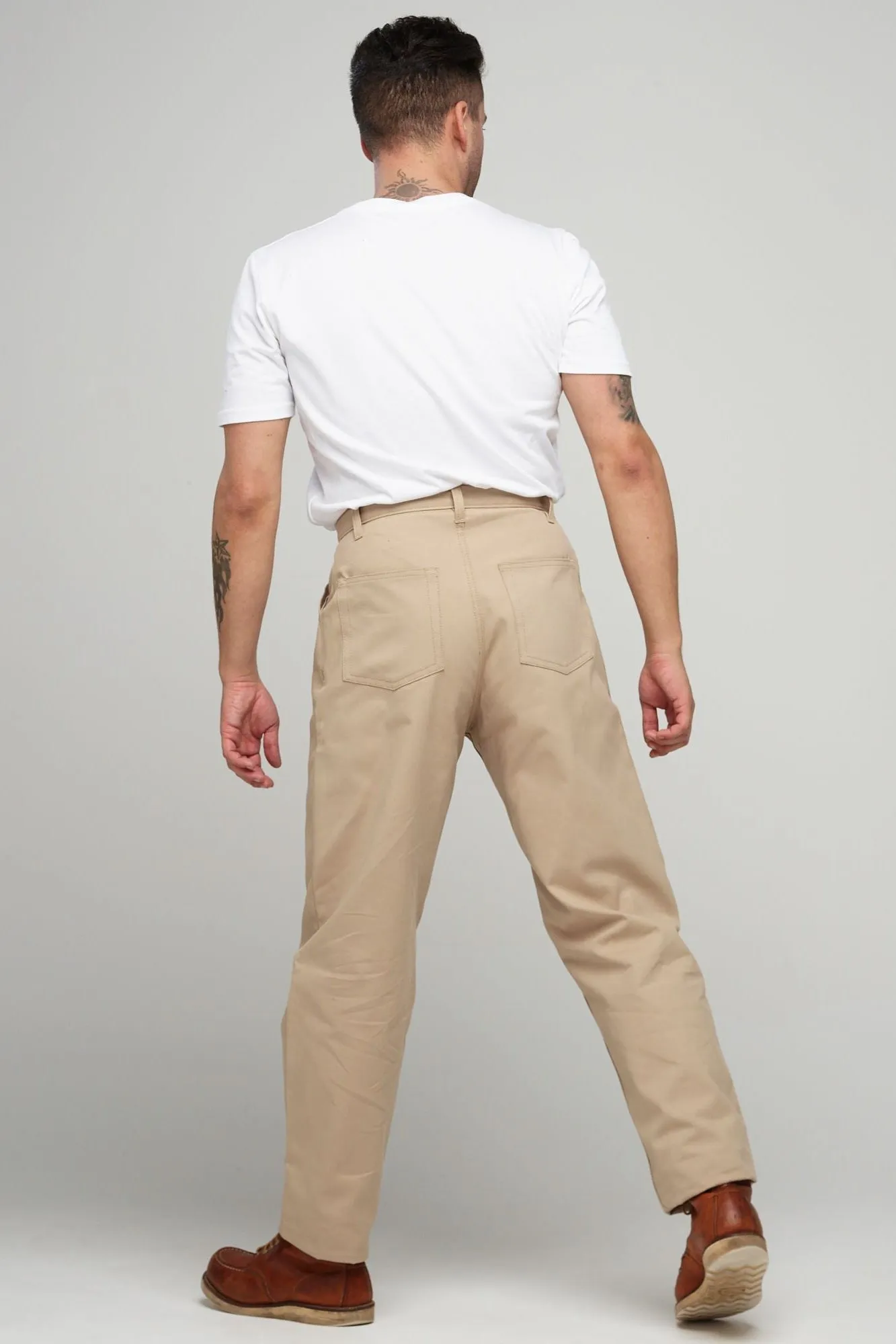 Men's Canvas Chore Trousers - Putty