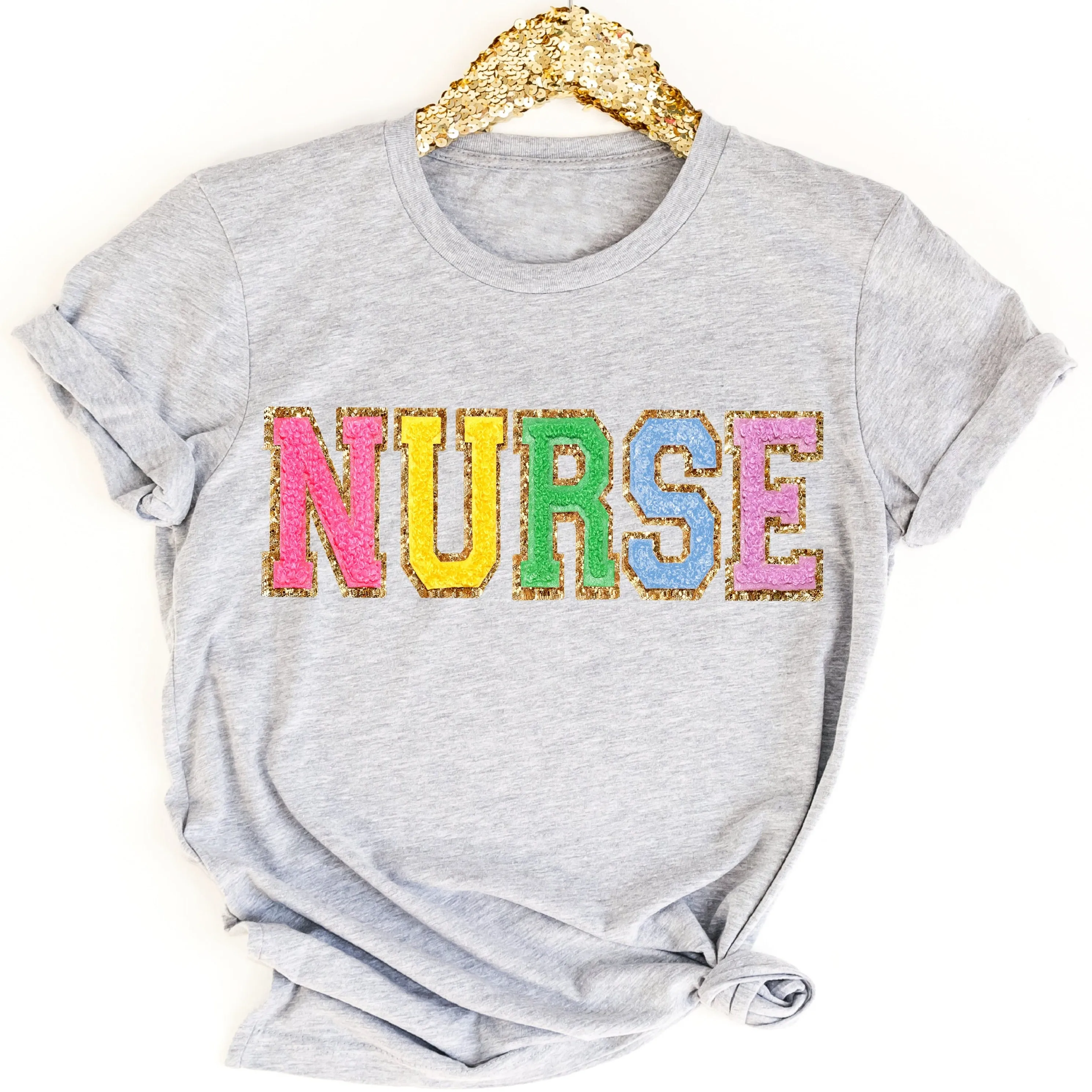 NURSE Letter Patch Sweatshirt