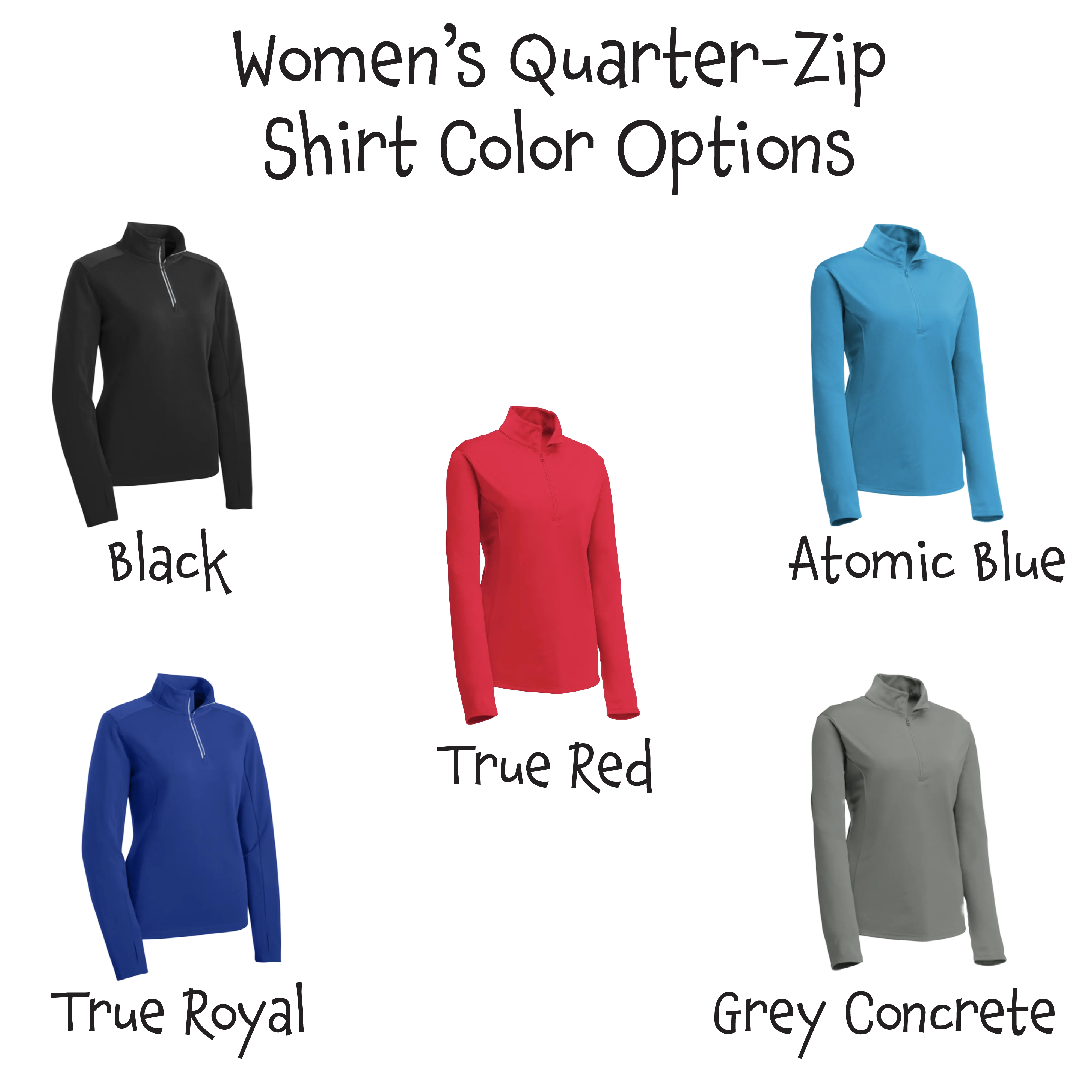Pickleball Impact | Women's 1/4 Zip Pullover Athletic Shirt | 100% Polyester