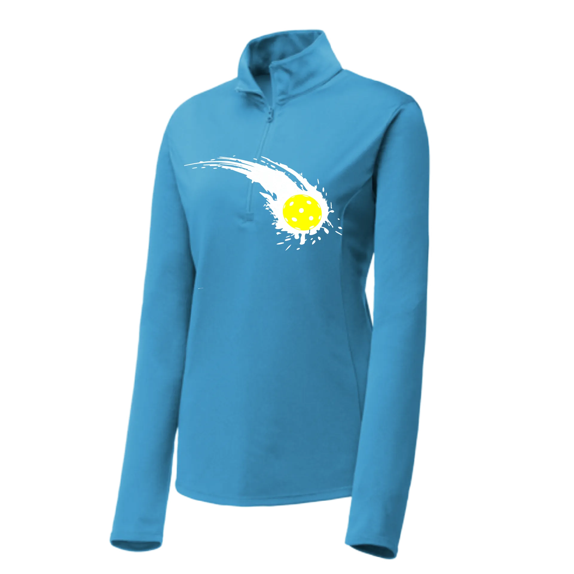 Pickleball Impact | Women's 1/4 Zip Pullover Athletic Shirt | 100% Polyester