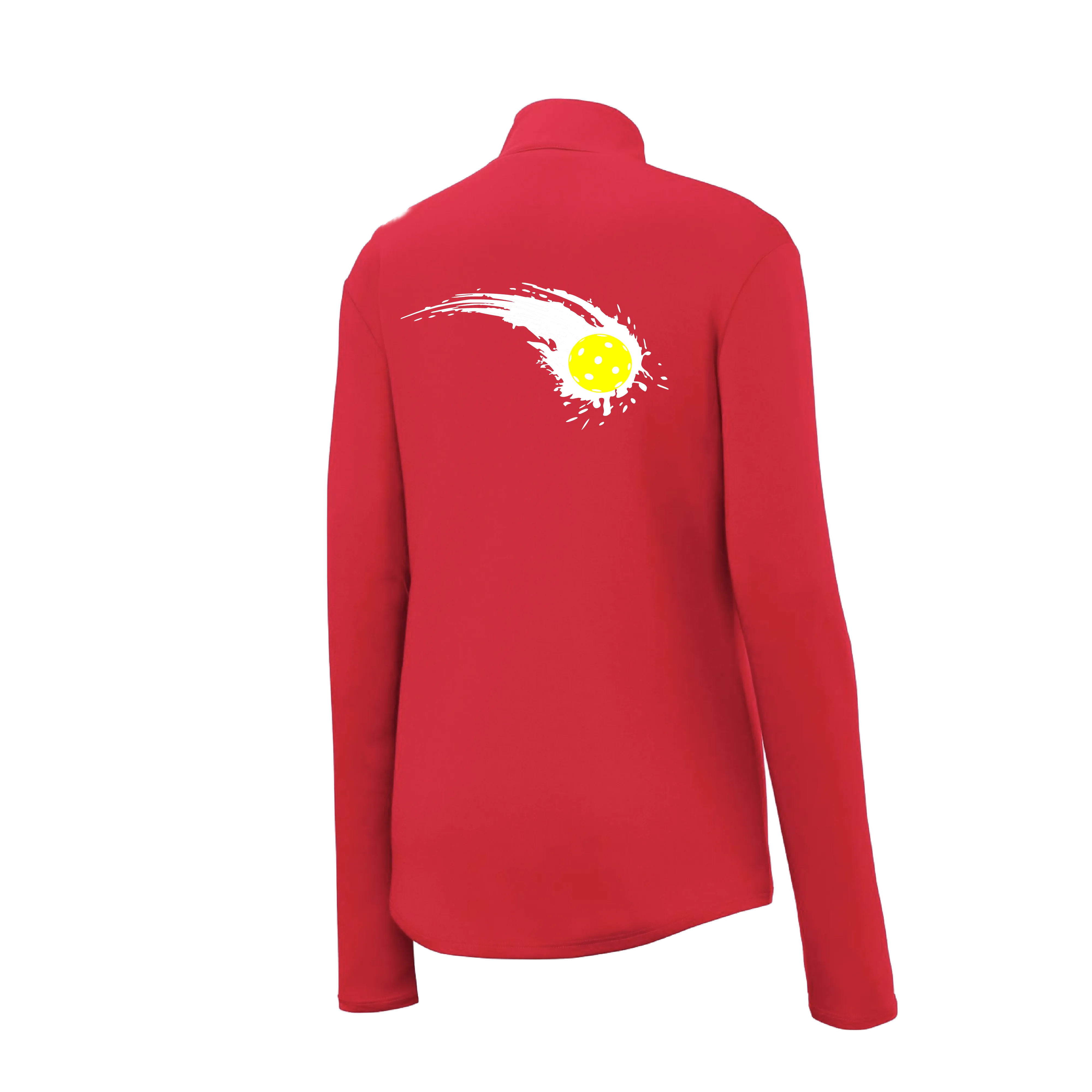 Pickleball Impact | Women's 1/4 Zip Pullover Athletic Shirt | 100% Polyester