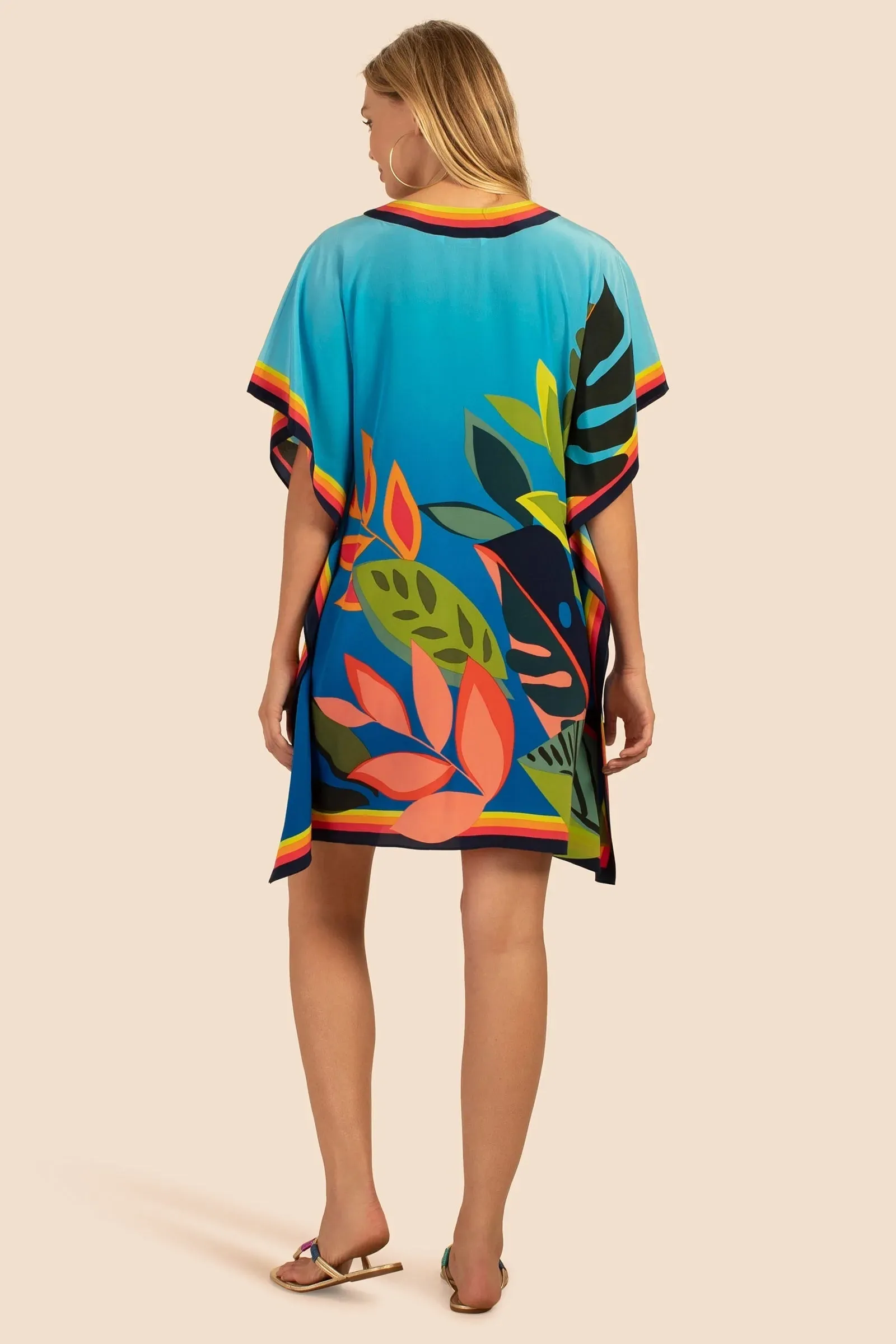 Silk Crepe Printed For Women's Short Kaftan