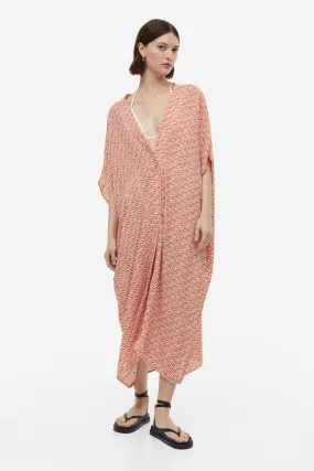 Soft Cotton Blend Printed Long Kaftan For Women's