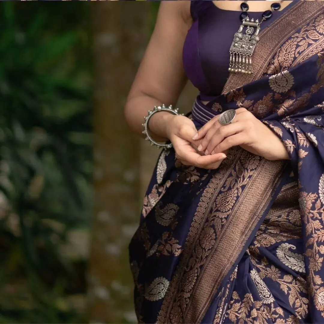 Soft Lichi Silk Sari, Wedding Party Wear Saree With Blouse