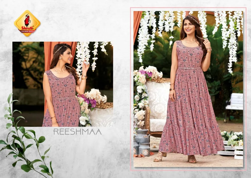 Spark Trendy Elegance Printed Full Flared long Kurtis