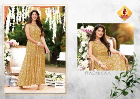 Spark Trendy Elegance Printed Full Flared long Kurtis
