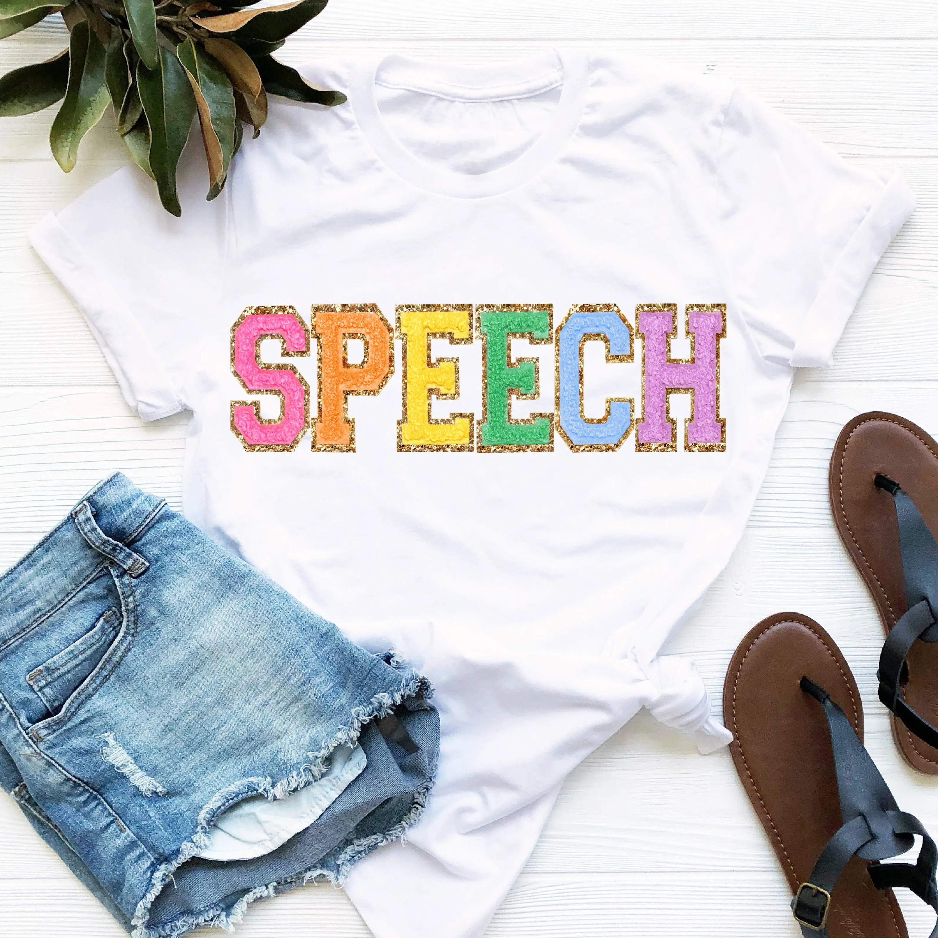 SPEECH Letter Patch Sweatshirt