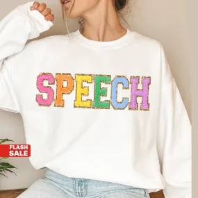 SPEECH Letter Patch Sweatshirt