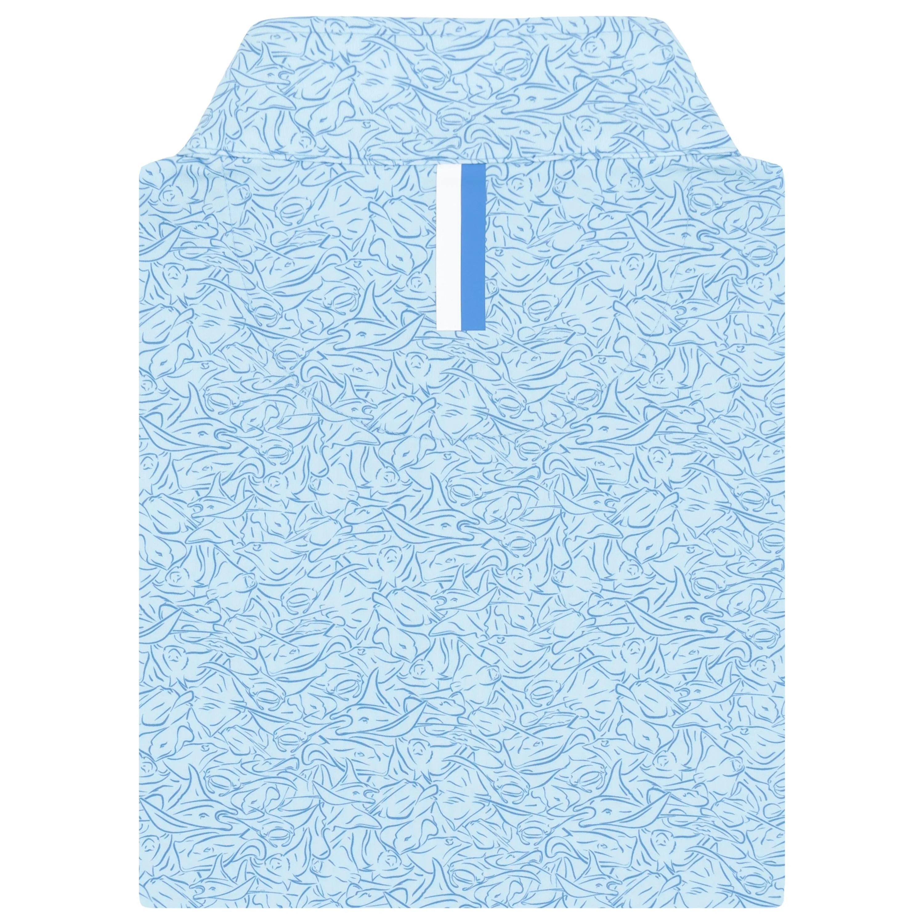 Pale Blue Stingray Performance Q-Zip Jacket