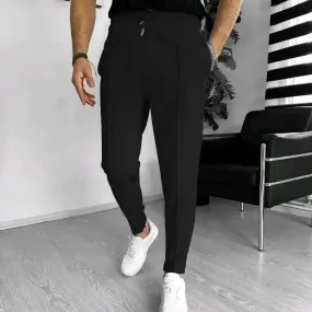 Vera | Textured Slim-Fit Drawstring Trousers
